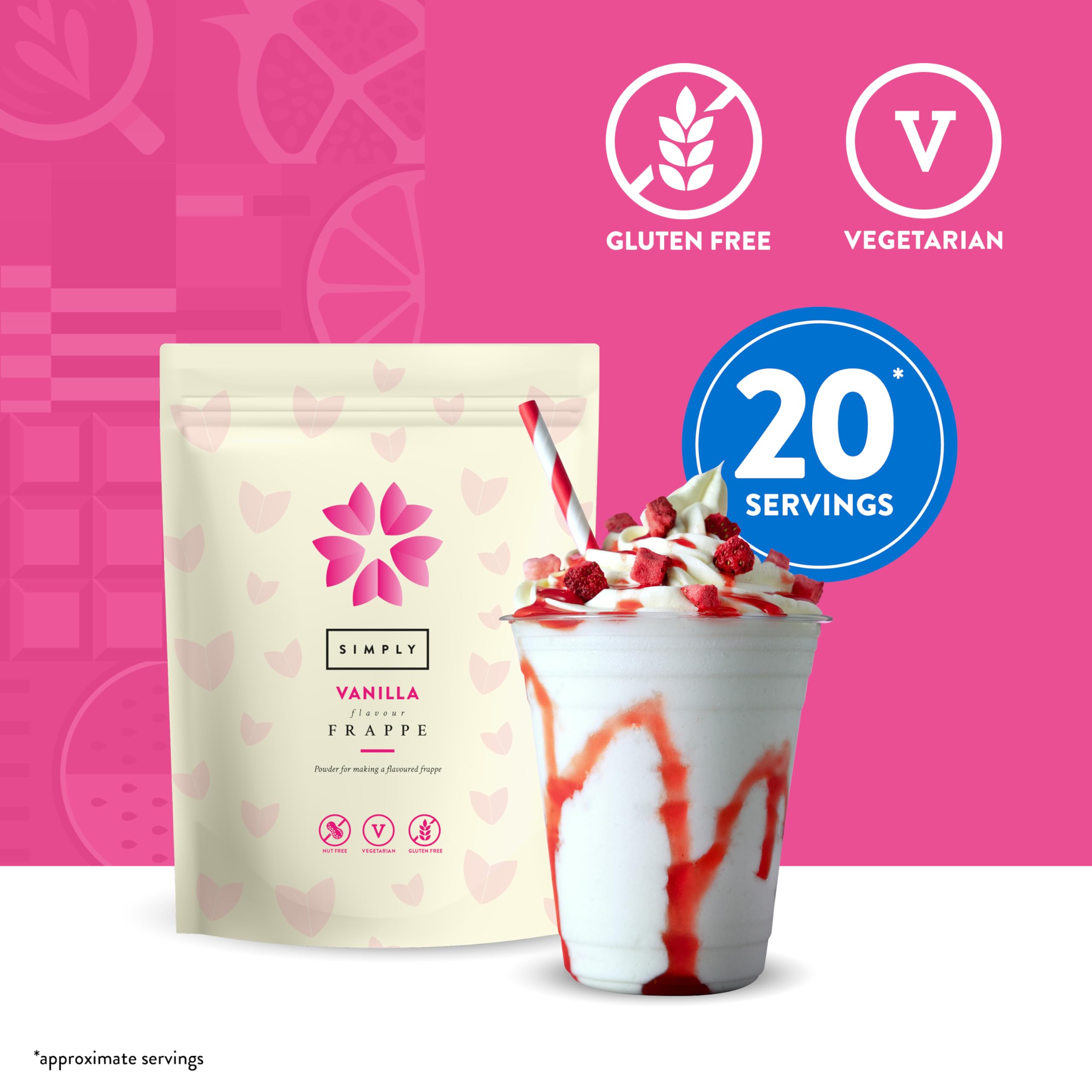 Simply - Vanilla Frappe Powder, Nut Free & Gluten Free, 1kg 3