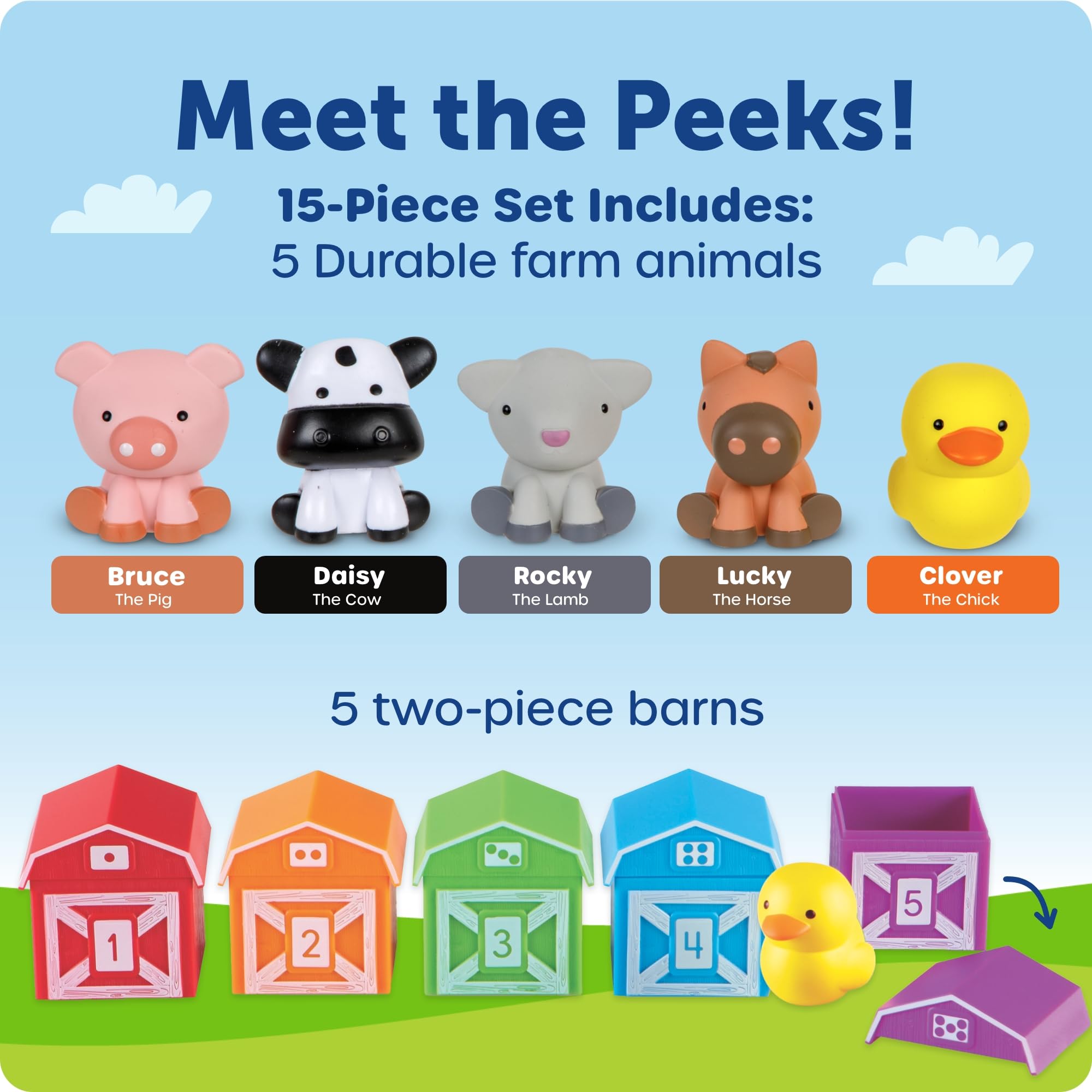 Learning Resources Peekaboo Learning Farm Sorting Toy | Ages 18 Months+ | Plastic 5