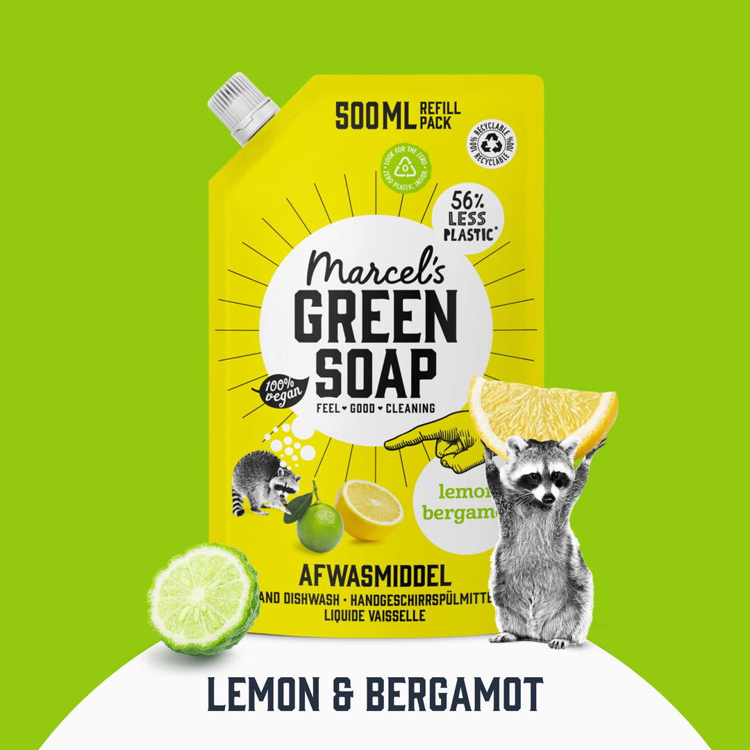 Marcel's Green Soap - Washing-up Liquid Lemon & Bergamot Refill (1L)