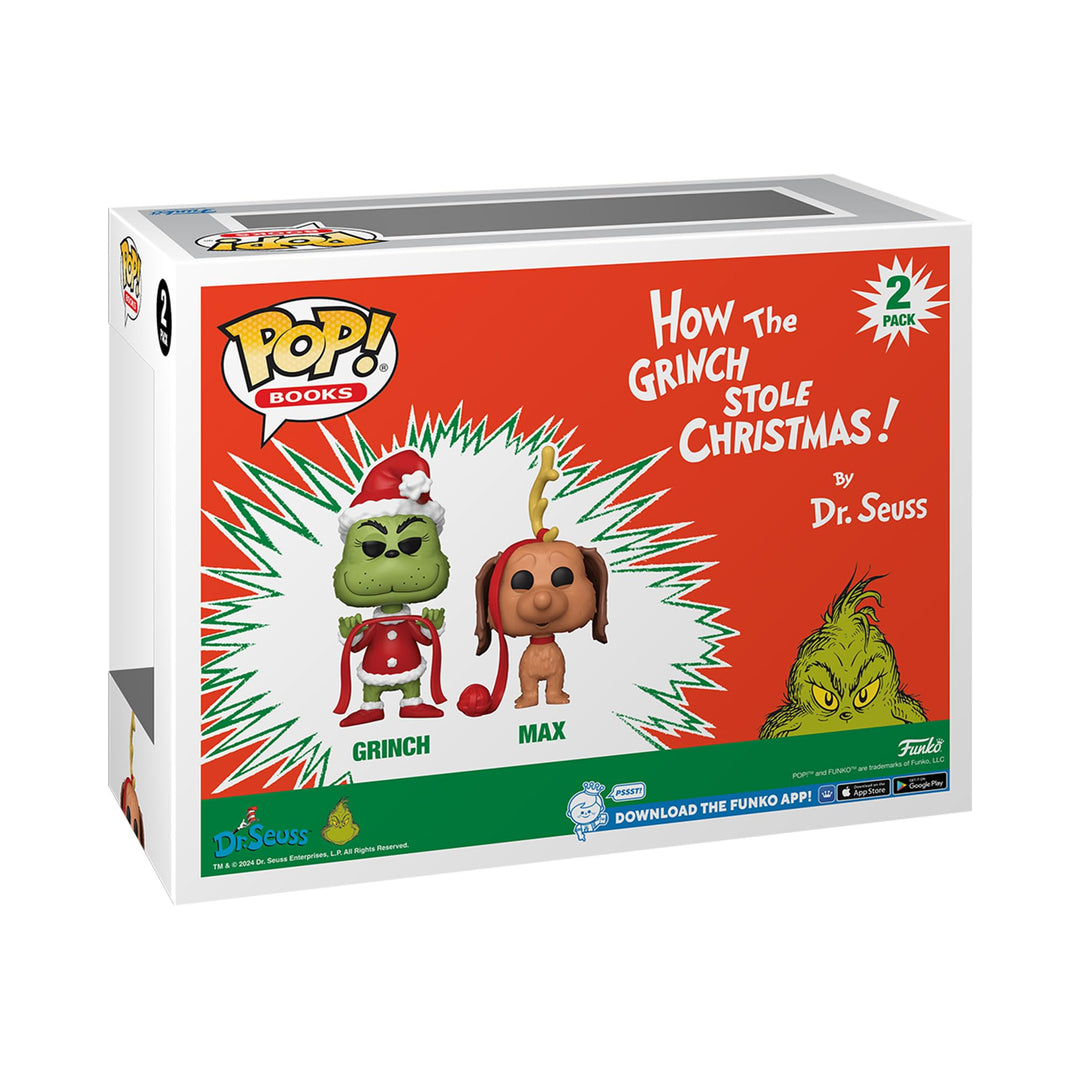 Funko Pop! Books How the Grinch Stole Christmas - The Grinch with Max Vinyl Figure 2-Pack (72505)