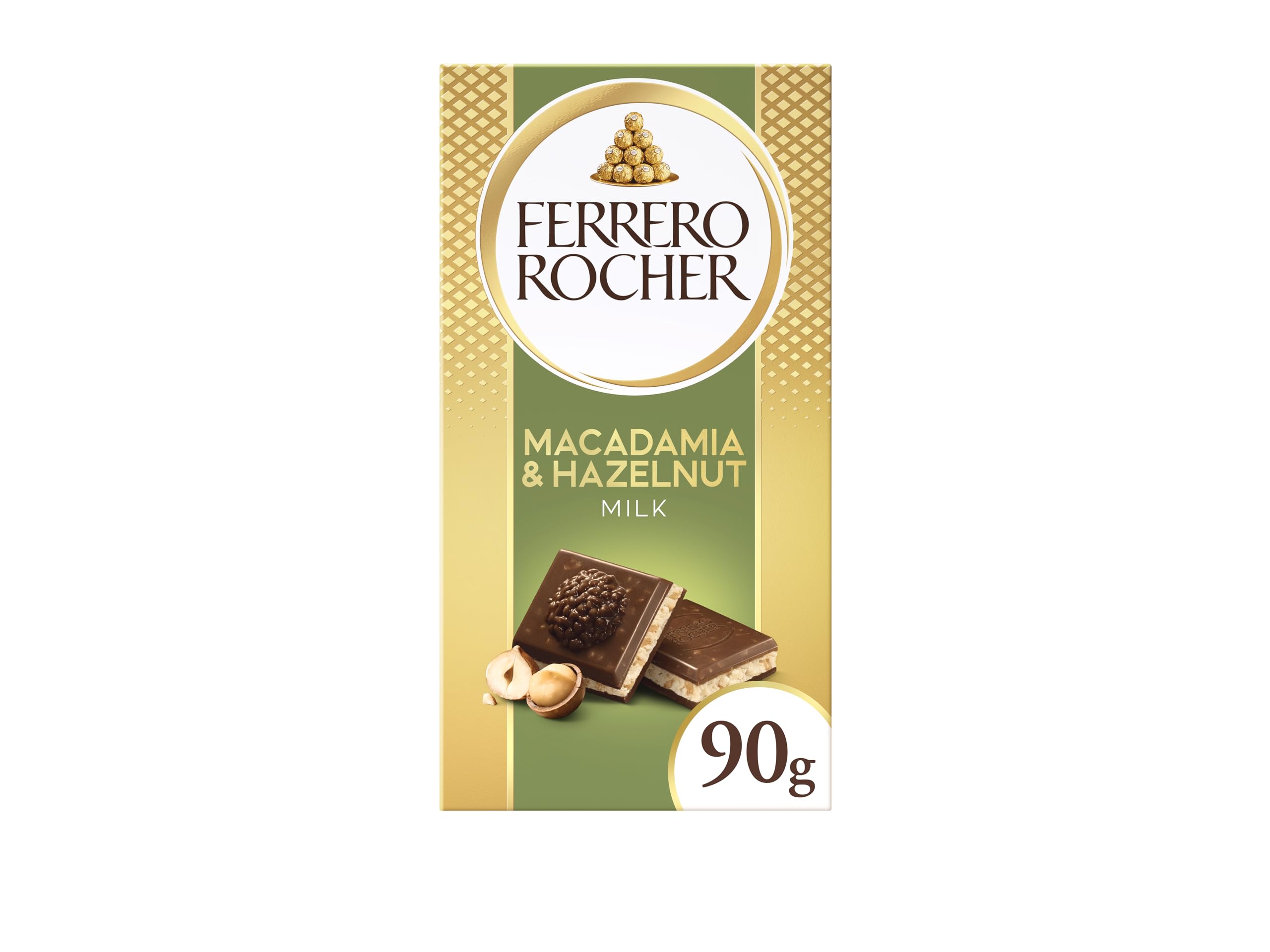 Ferrero Rocher Luxury Milk Chocolate Bar with Hazelnut & Macadamia, 90g 1
