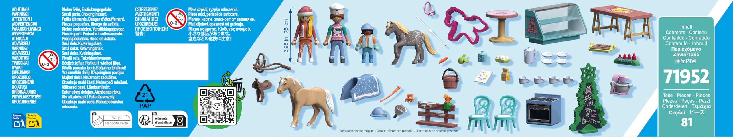 PLAYMOBIL Horses of Waterfall - Christmas Baking in the Riding Café Playset - Ages 4-10 10