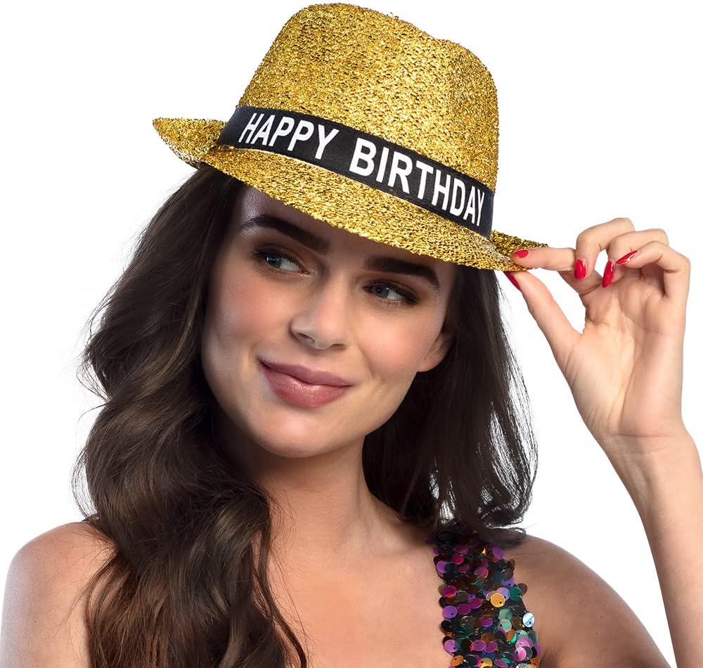 Boland Golden Happy Birthday Hat for Adults, Multicoloured, Roman Costume Headwear 4