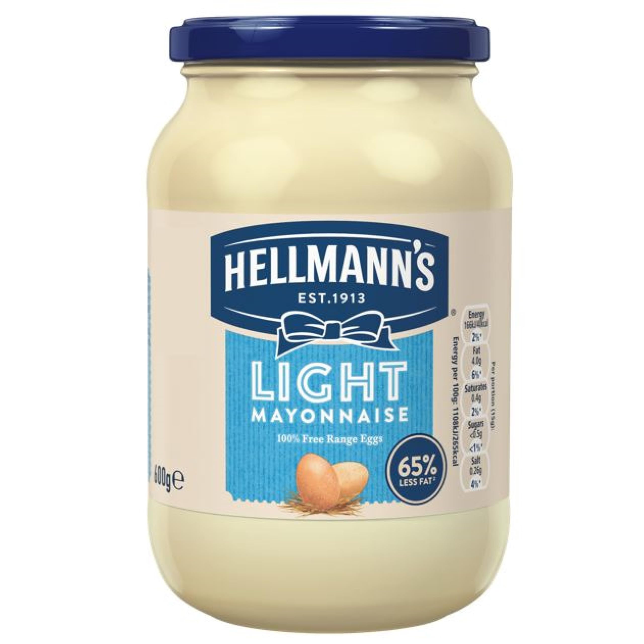Hellmann's Light Mayonnaise – Cremige fettarme Mayo mit 100 % Eiern aus Freilandhaltung