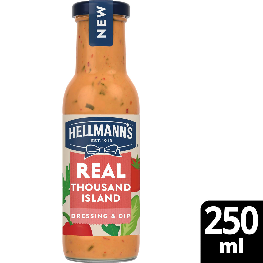 Hellmann's Real Thousand Island Salad Dressing & Dip - Vegetarian Condiment, 250g