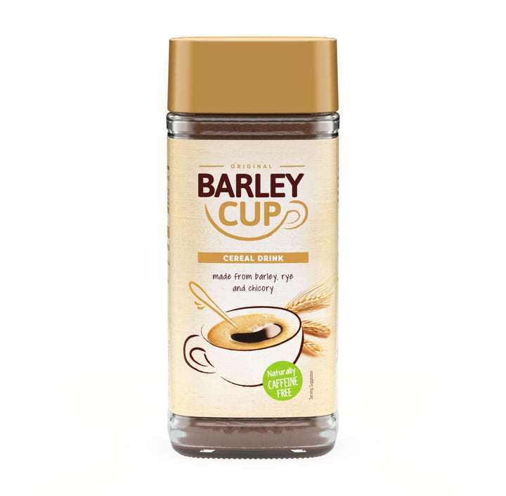Barleycup Instant Grain Beverage 200g - Caffeine-Free Vegan Coffee Substitute with Roasted Barley, Rye & Chicory