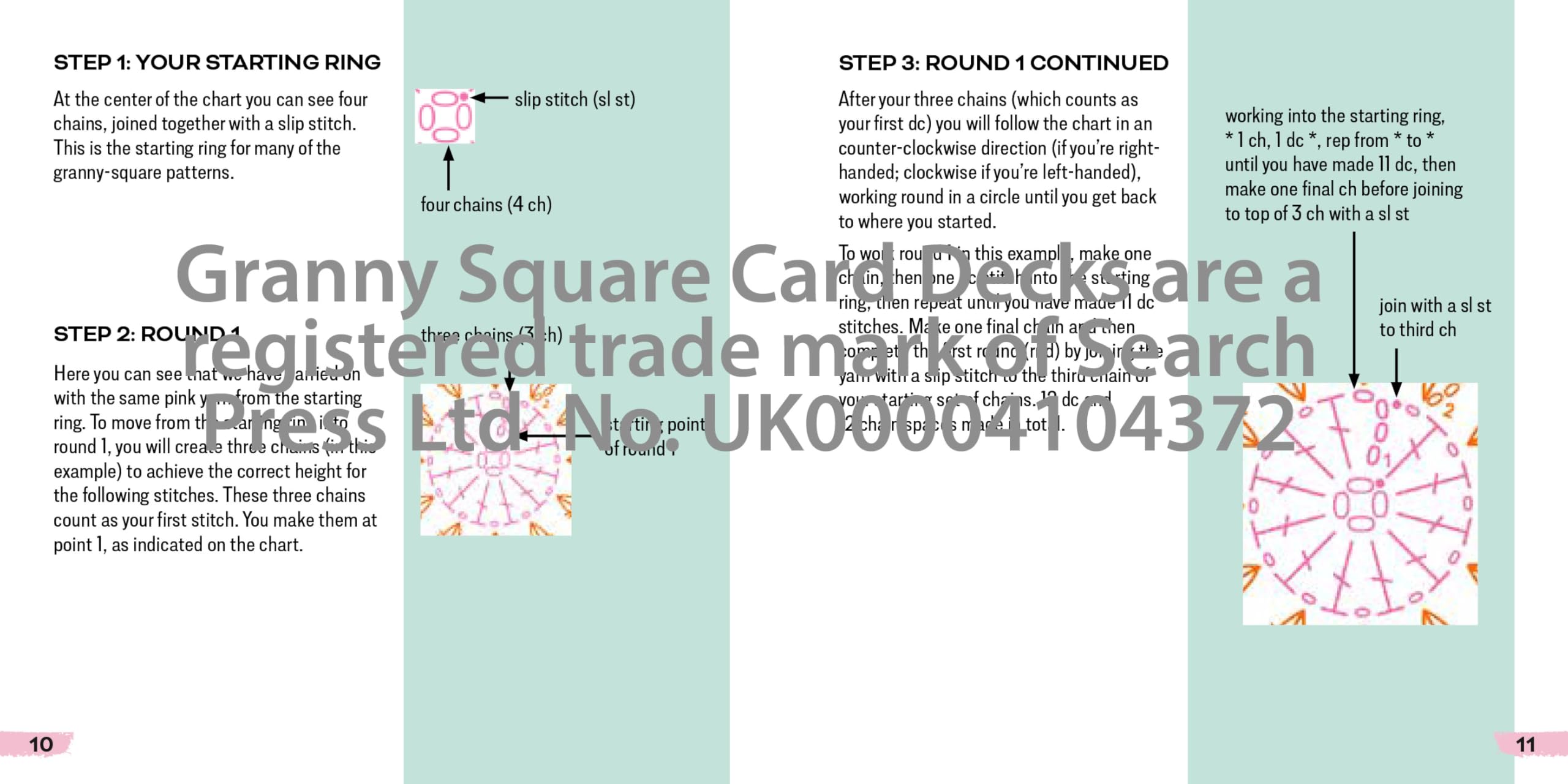 Search Press The Granny Square Flowers Card Deck™: 50 Mix and Match Designs | Crochet Charts & Booklet 8