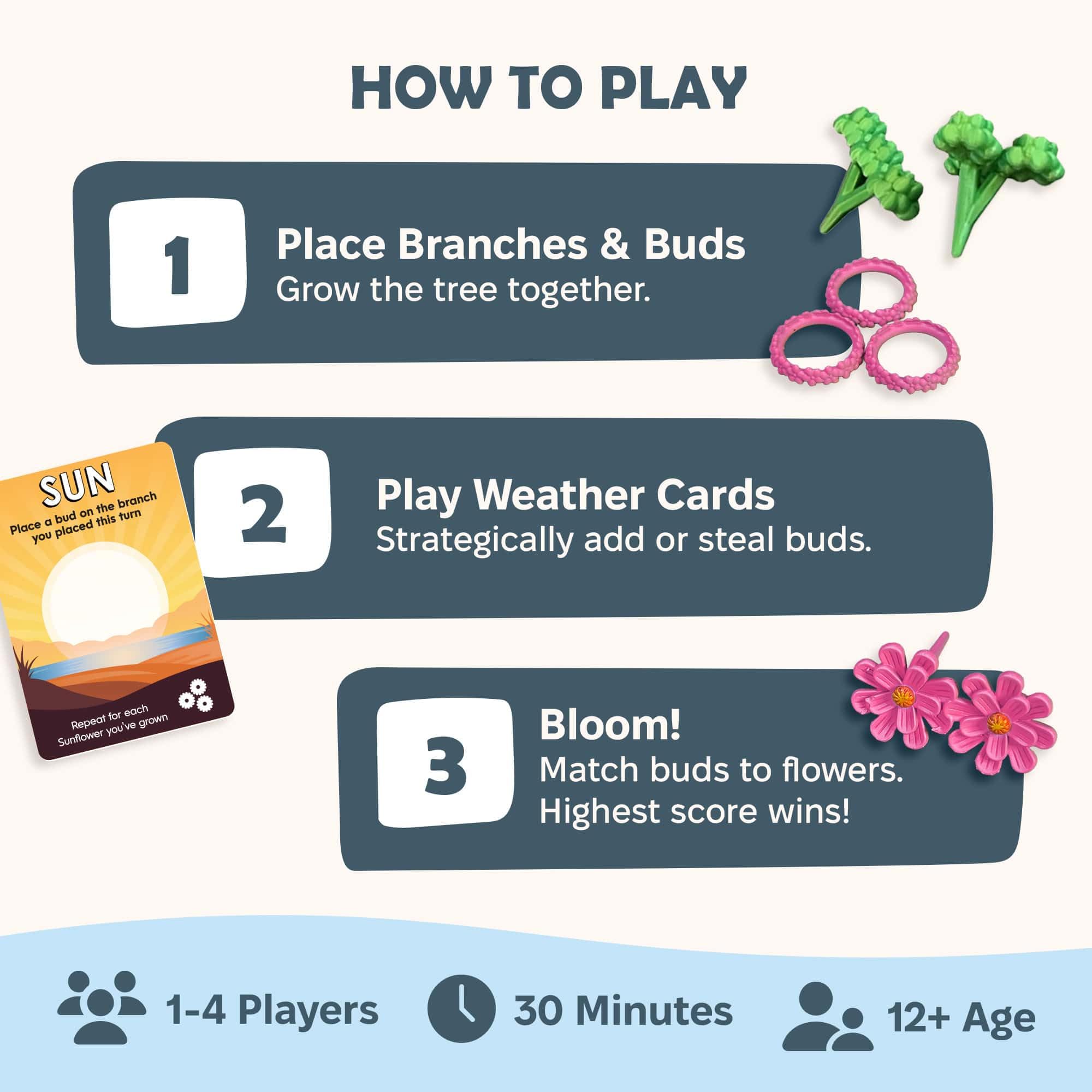 Bloomchasers - 3D Tree Strategy Board Game | 1-4 Players | Ages 12+ 3