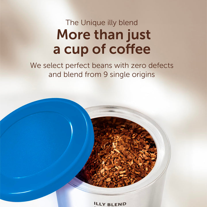 illy Decaffeinated Instant Coffee, Medium Roast, 100% Arabica, 6 x 95g