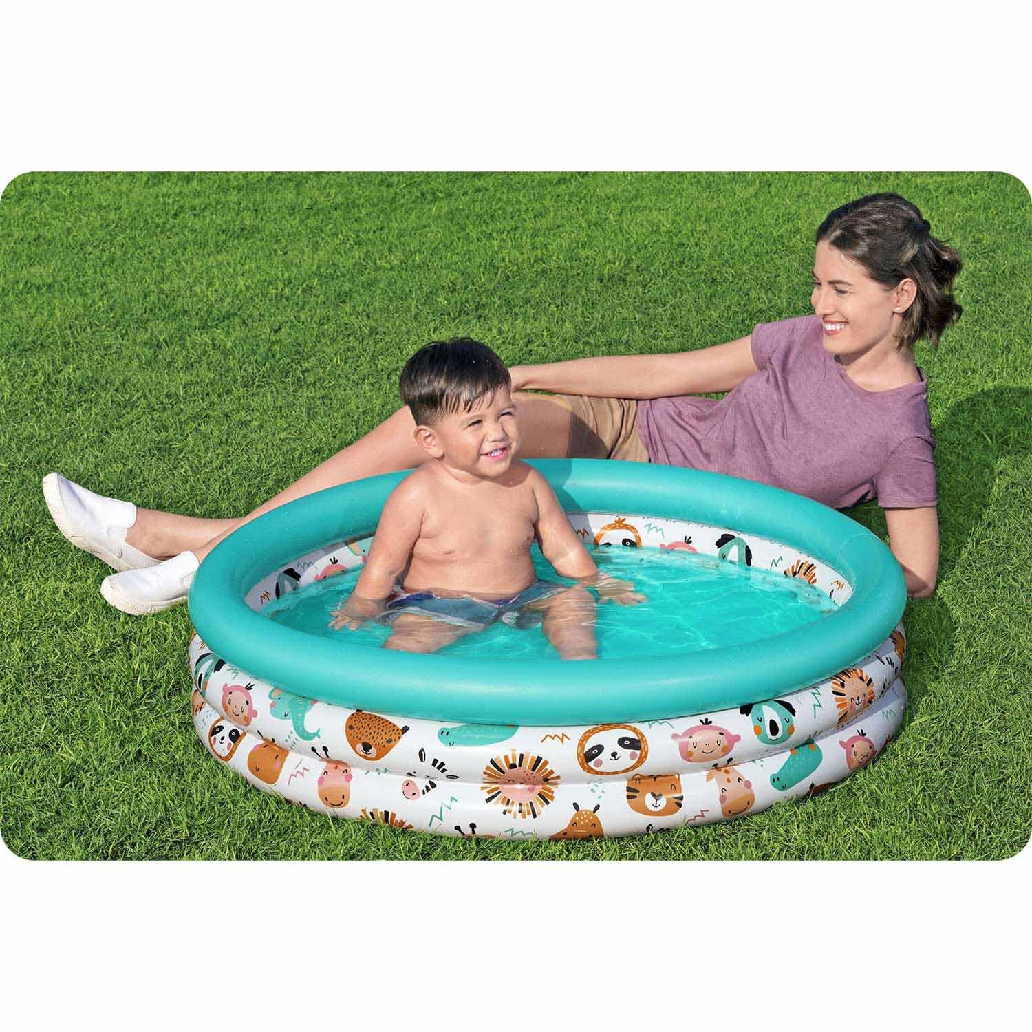 Bestway Safari Pals Kids Paddling Pool - Inflatable Pool for Ages 2+ 10