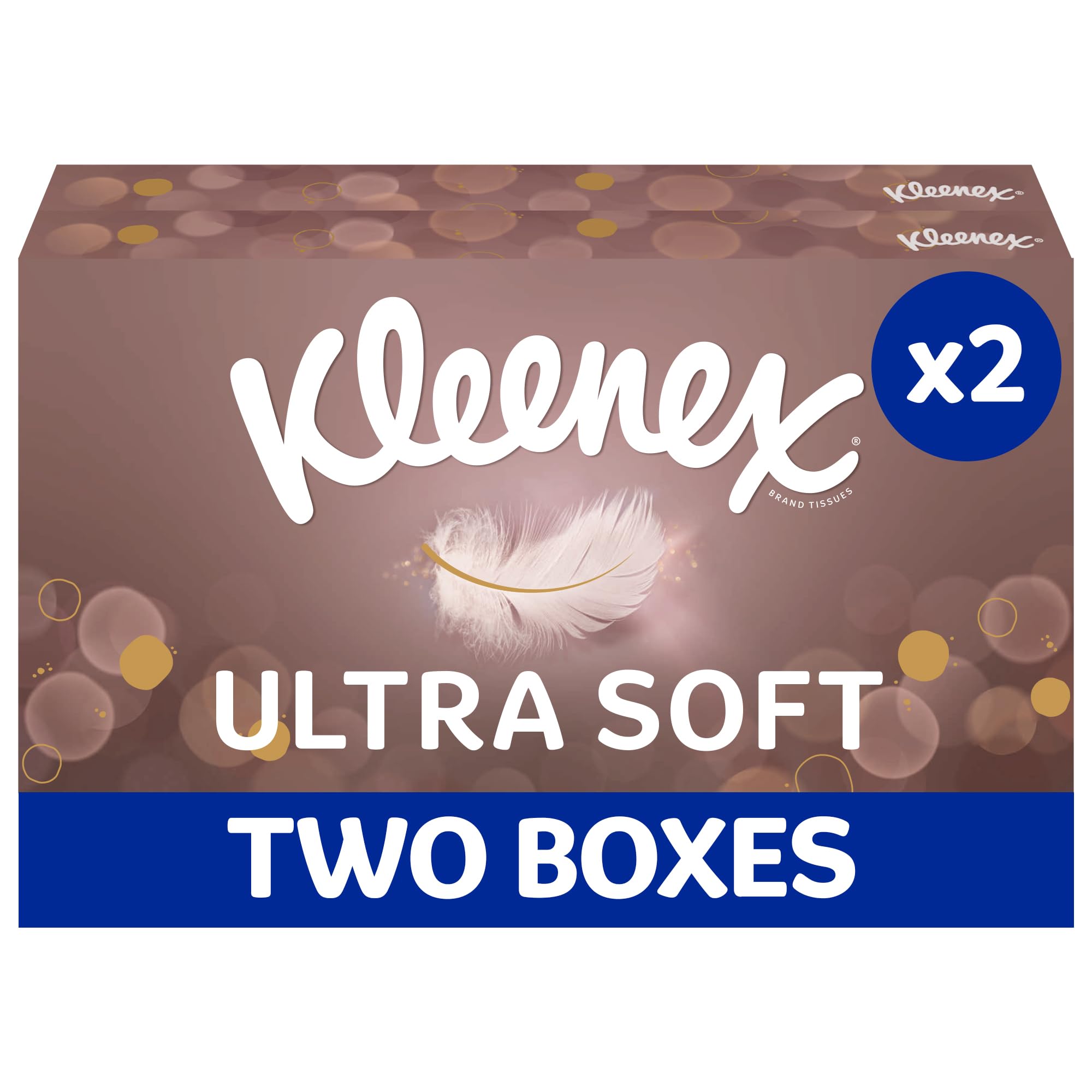 Kleenex Ultra Soft Facial Tissues - Pack of 2 Boxes, 72 Count Each, Unscented 1