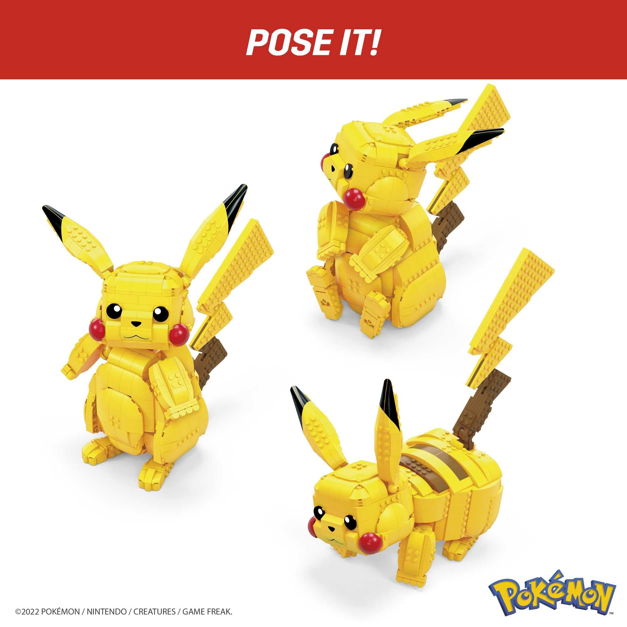 MEGA Pokémon Building Set - Jumbo Pikachu Action Figure, 825-Piece Collectible Model for Kids & Adults 4