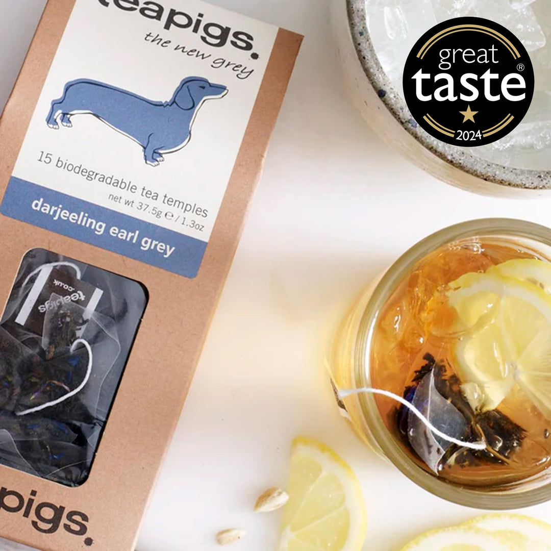 Tea Pigs Darjeeling Earl Grey Whole Leaf Tea Bags - 15 x 37.5g