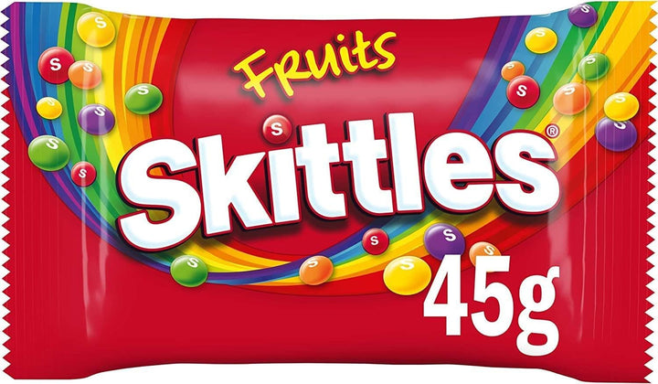 Skittles Vegan Sweets, 36 x 45g Packs, Fruit Flavoured Chewy Sweets with Crisp Shell, Bulk Box