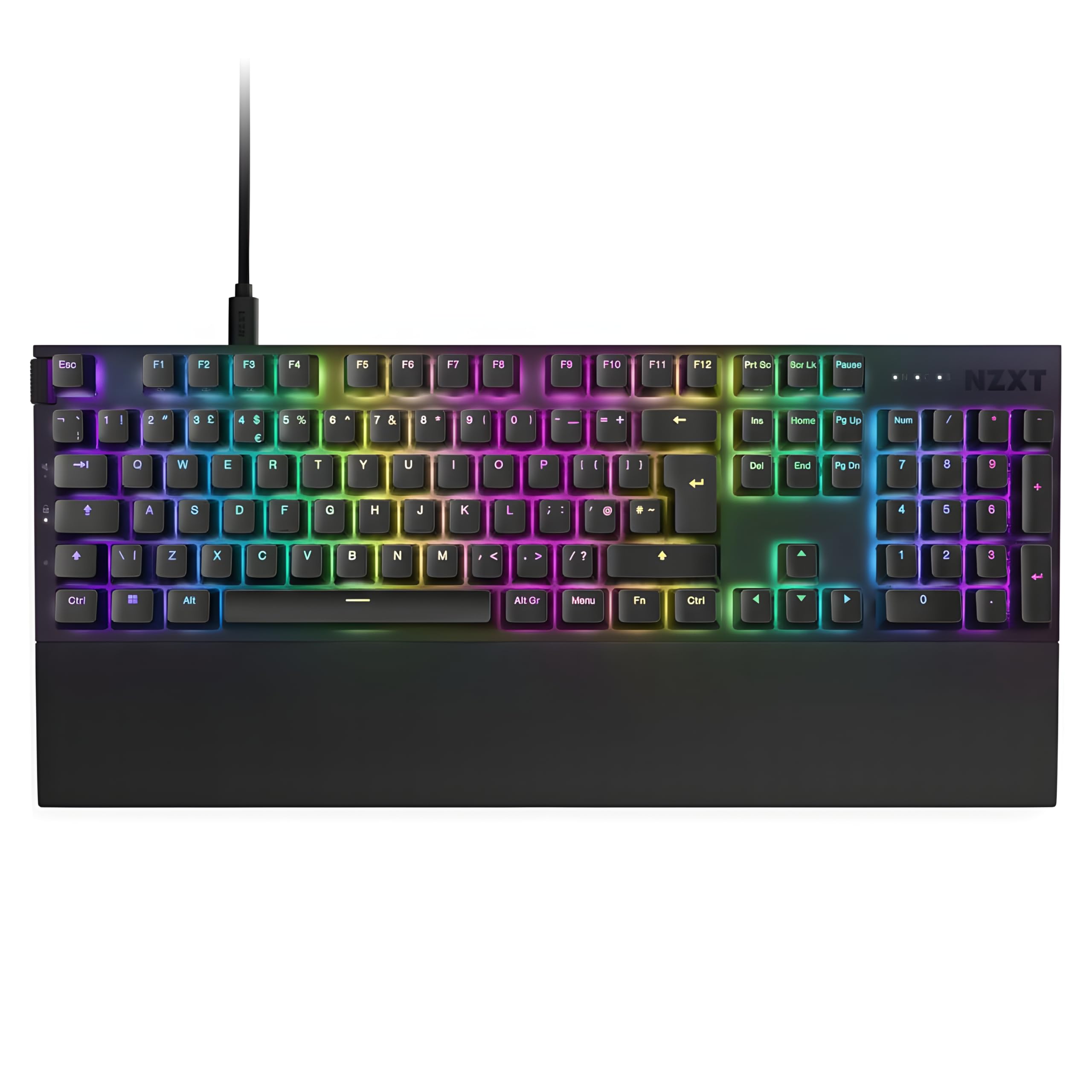 NZXT Function 2-2024 Full-Size Optical Gaming Keyboard | RGB Illuminated | Black 10
