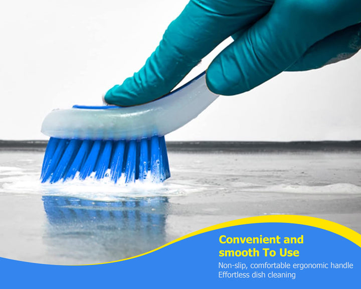 Zuvo - Plastic Long Handled Scrubbing Suction Cup Brush for Dish Wash