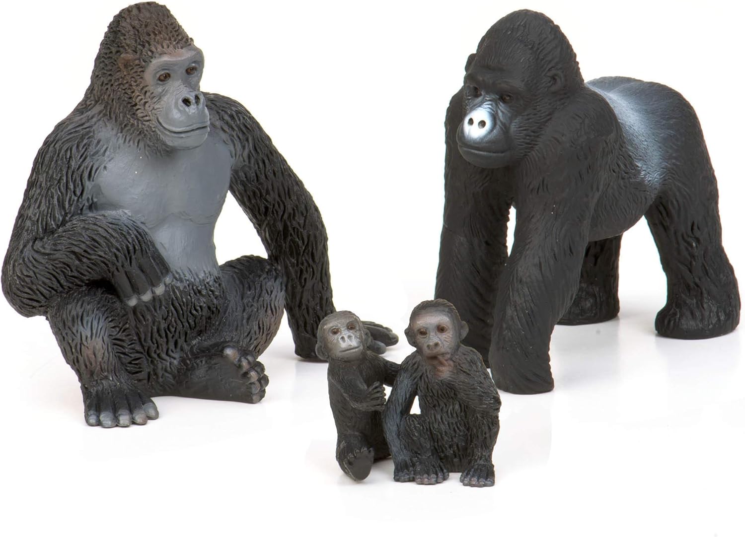 Terra by Battat Gorilla Family Playset - 4pc Realistic Animal Figures for Kids 3+ 1