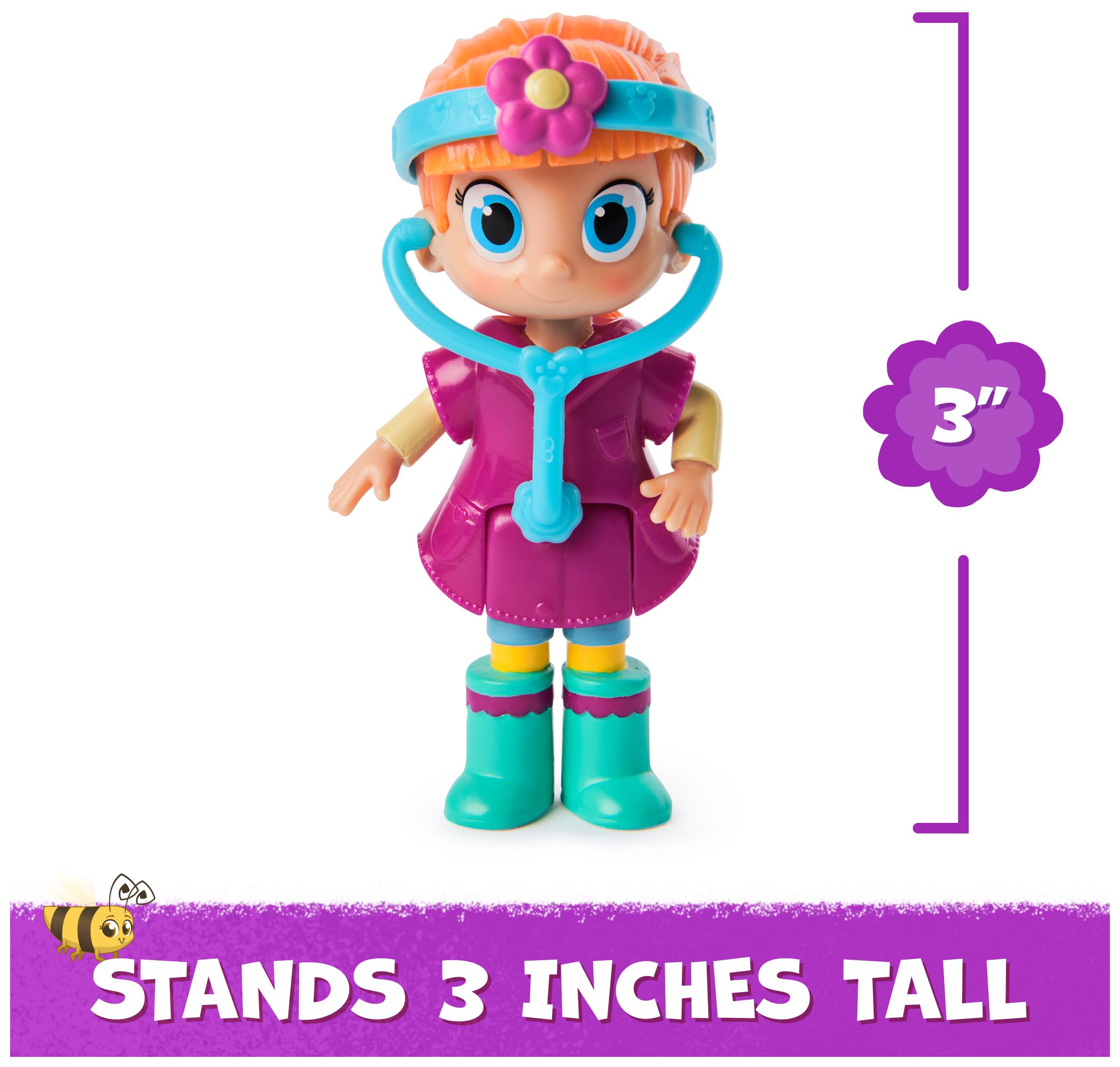 Vida the Vet Check Up & Care Friendship Pack - 5 Action Figures with Stethoscope & Accessories for Kids 3+ 2