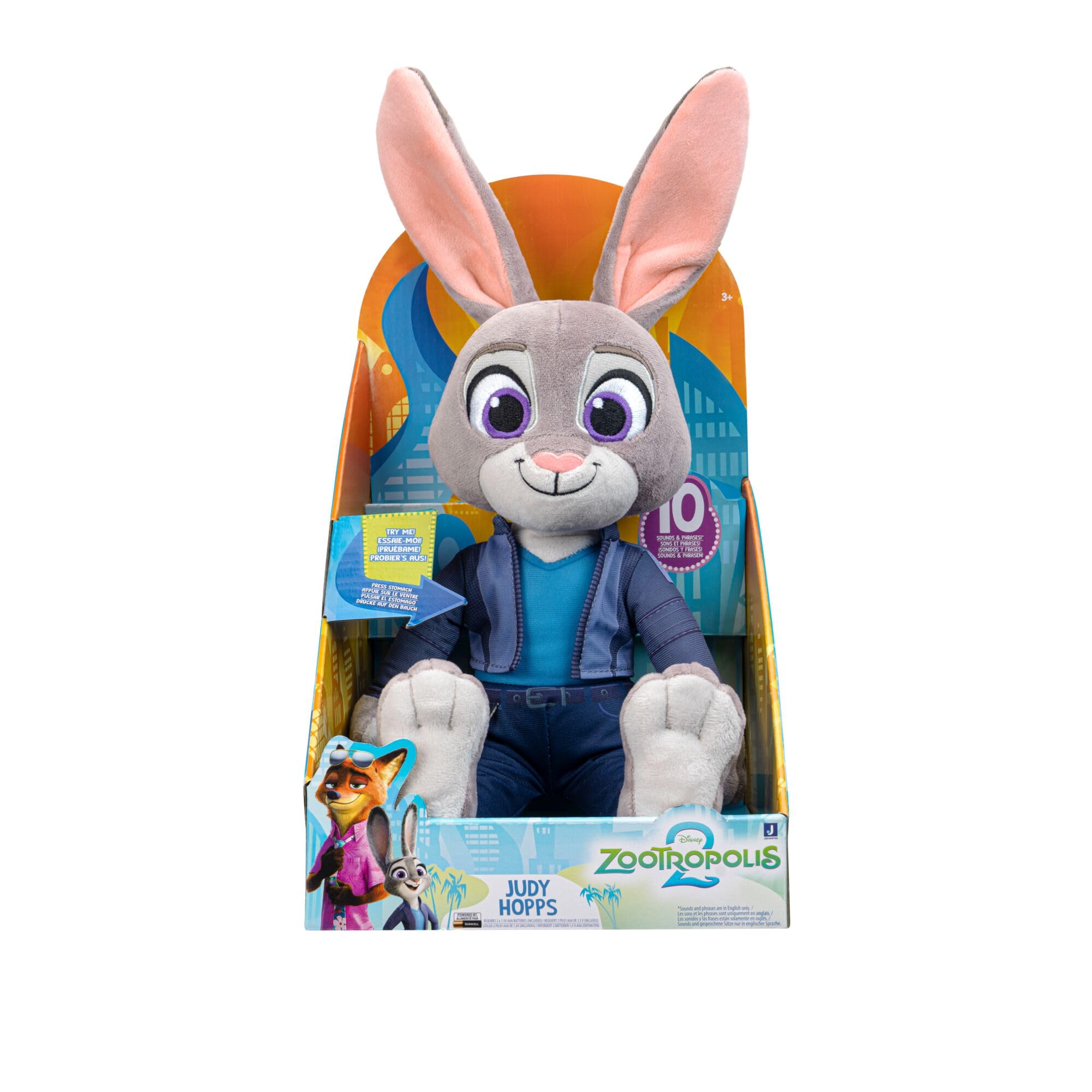 Disney's Zootropolis 2 14" Feature Plush Judy Hopps - 10+ Sounds and Phrases