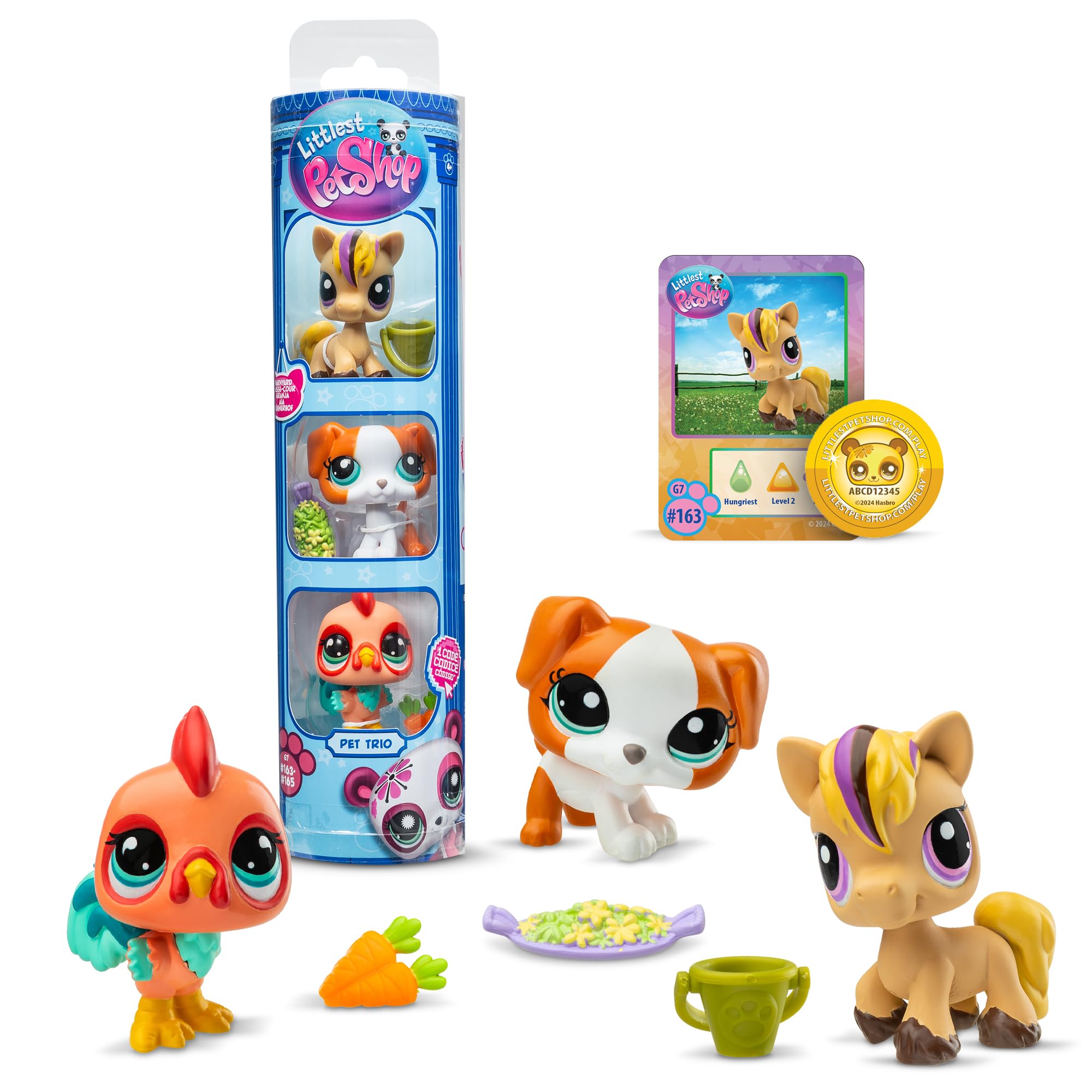 Littlest Pet Shop Series 3 Pet Trio Tube - Barnyard Pets Collectible Figures 1