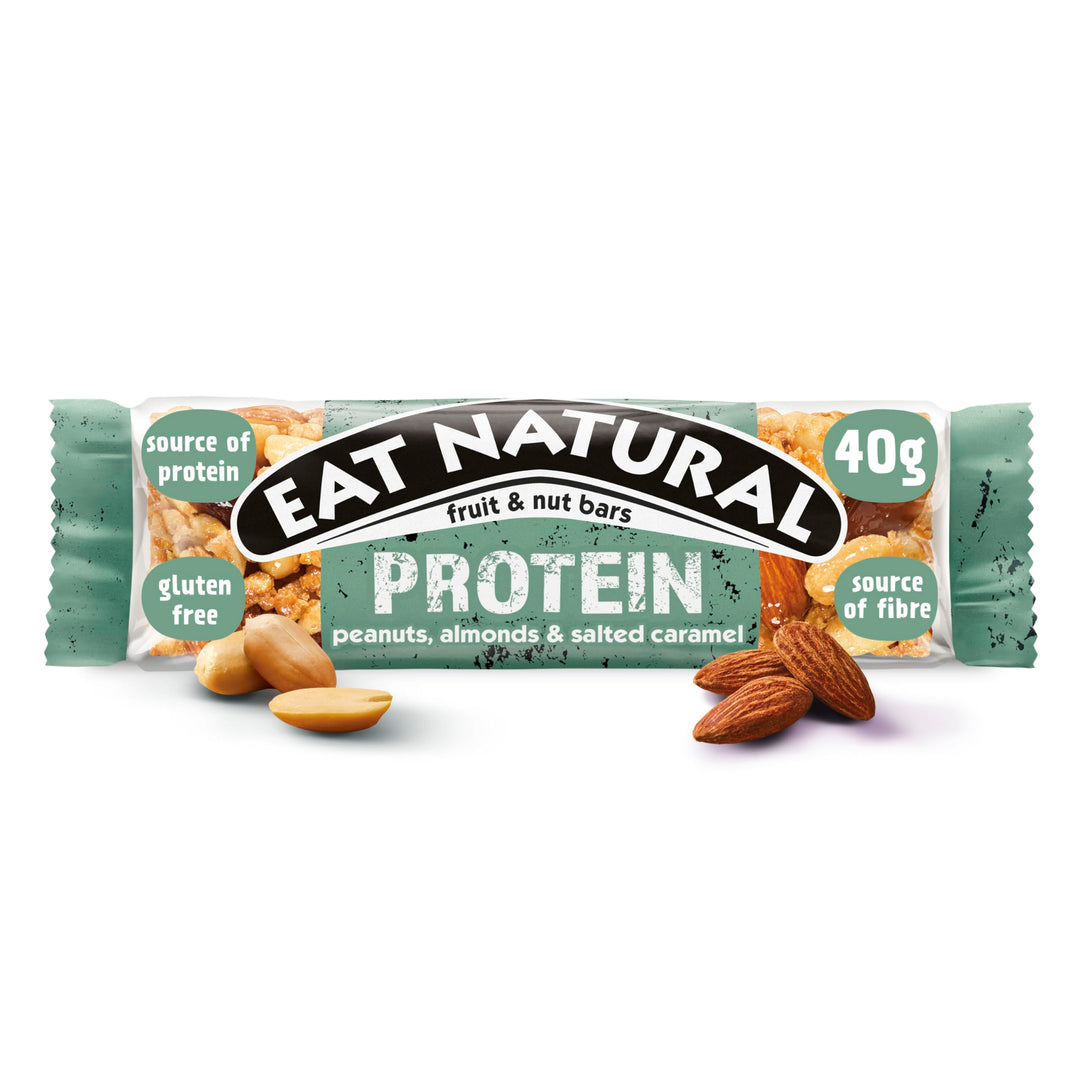 Eat Natural Protein Peanuts, Almonds & Salted Caramel Fruit & Nut Bars (12 x 40g)