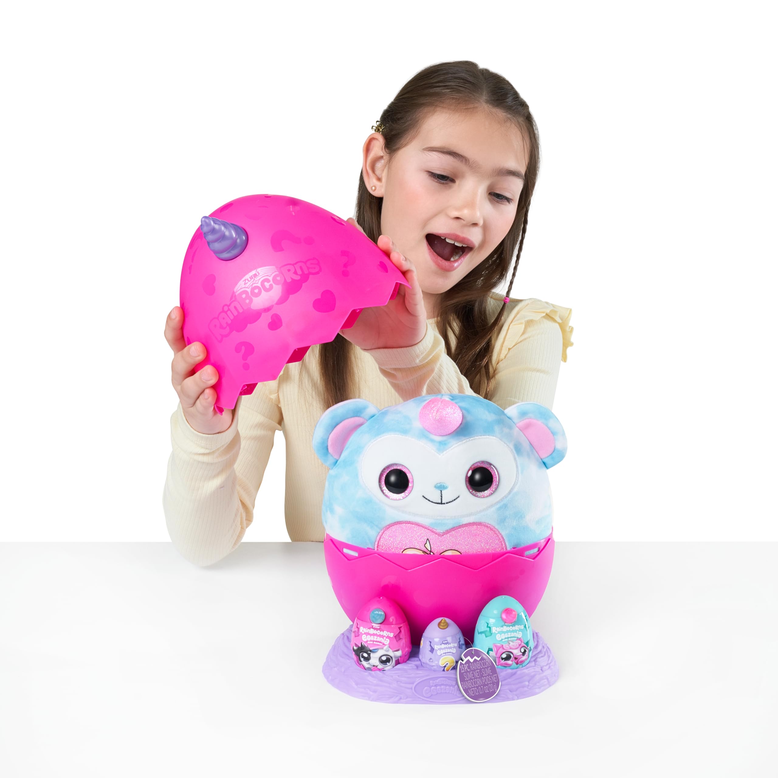 Rainbocorns ZURU Eggzania Mini Mania - Axolotl Plush Surprise Unbox, 10 Surprises, Collectible Playset for Kids 2