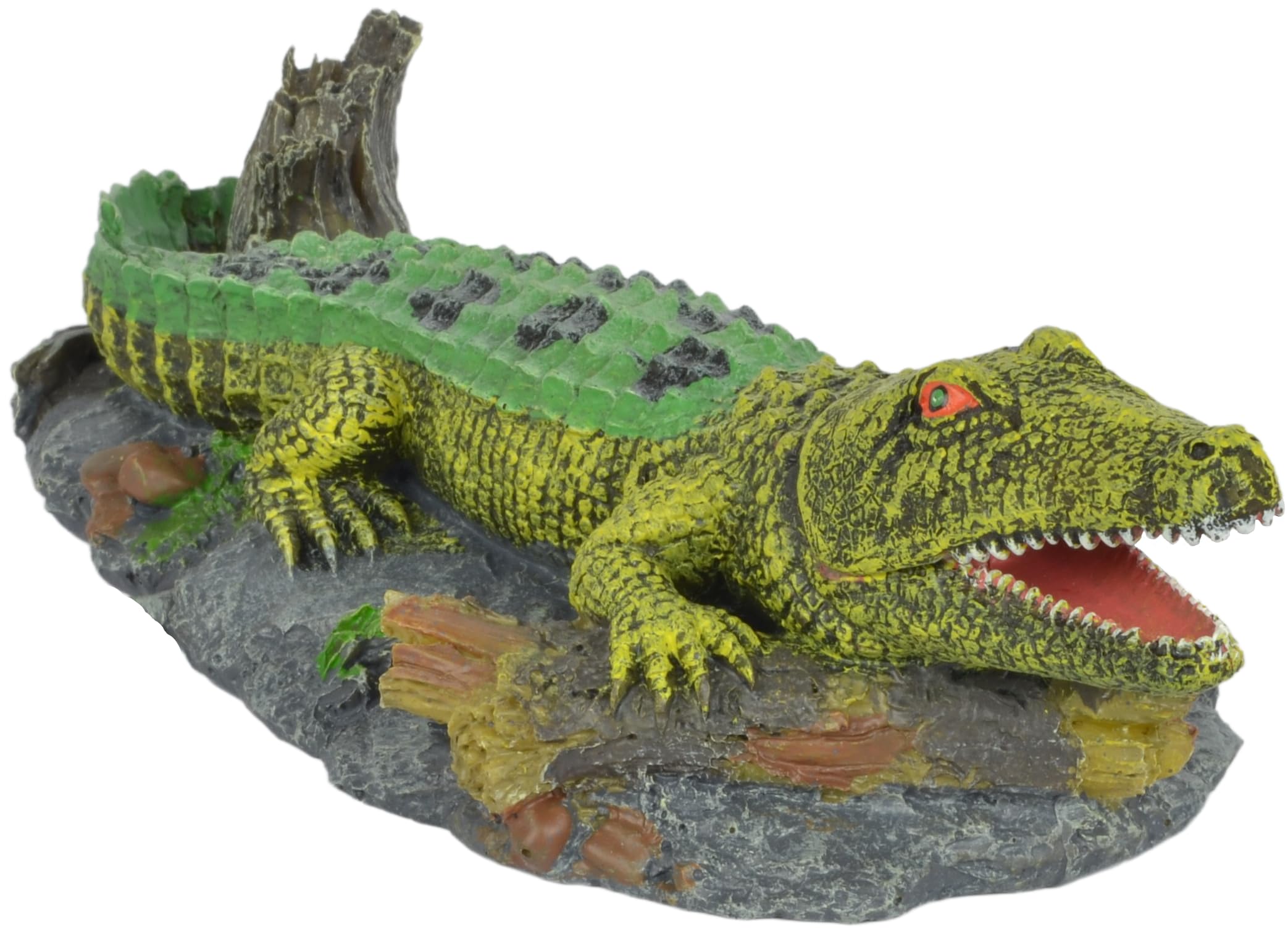 Supa Air Operated Crocodile Ornament - Interactive Aeration | Non-Toxic Resin | Green 1