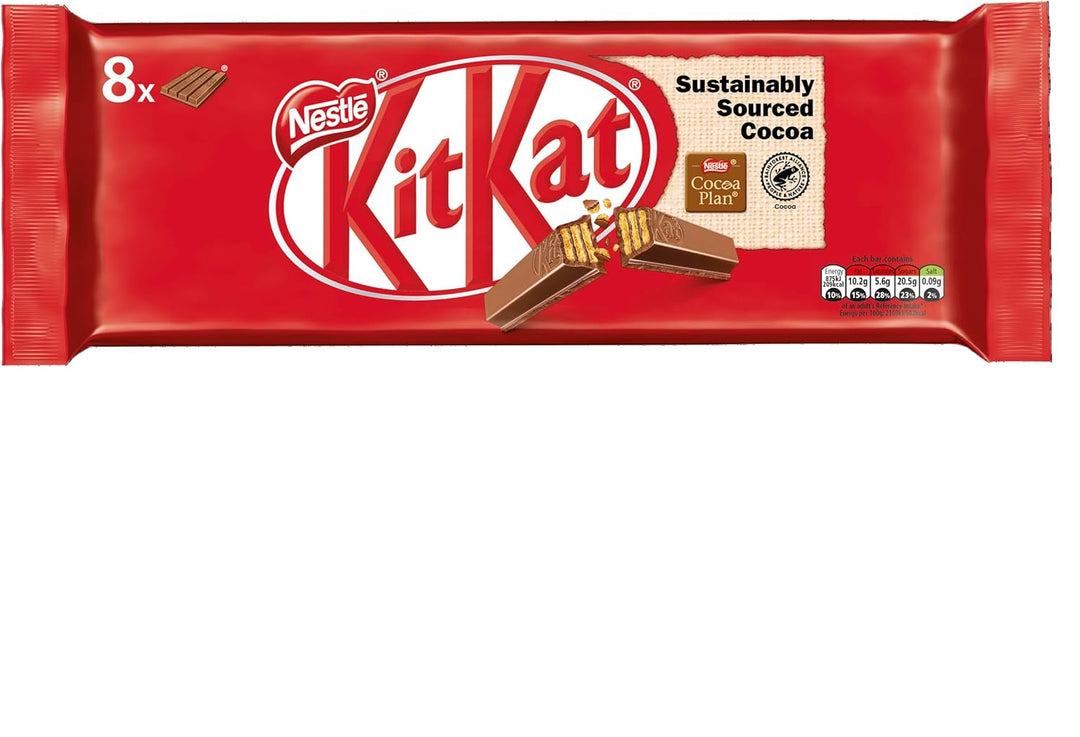 KitKat 4 Finger Milk Chocolate Bar Bumper Multipack, 8 x 41.5 g