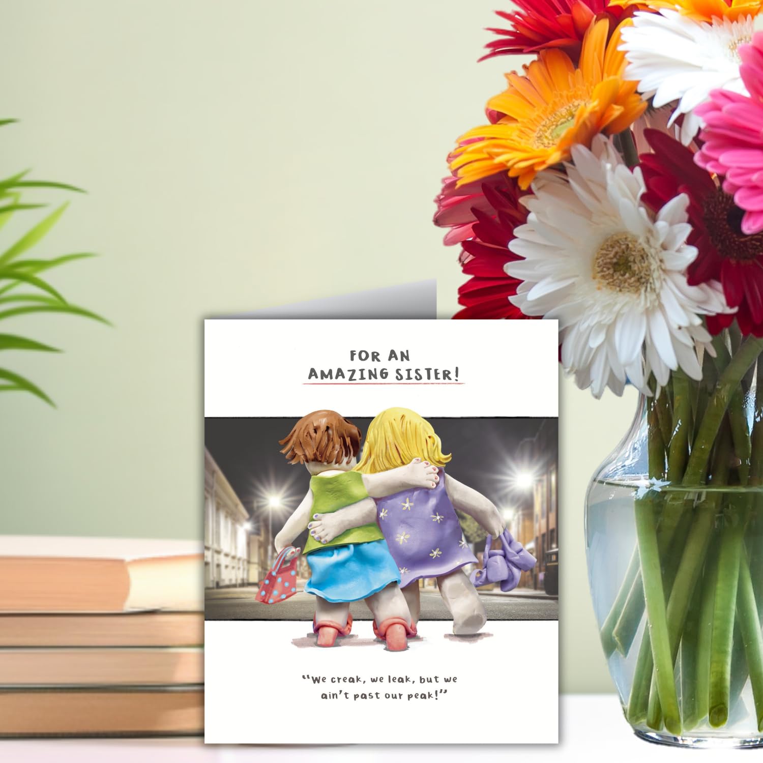 Emotional Rescue Funny Birthday Card for Sister - Amazing Sister Night Out | 18.4 x 15.4 cm