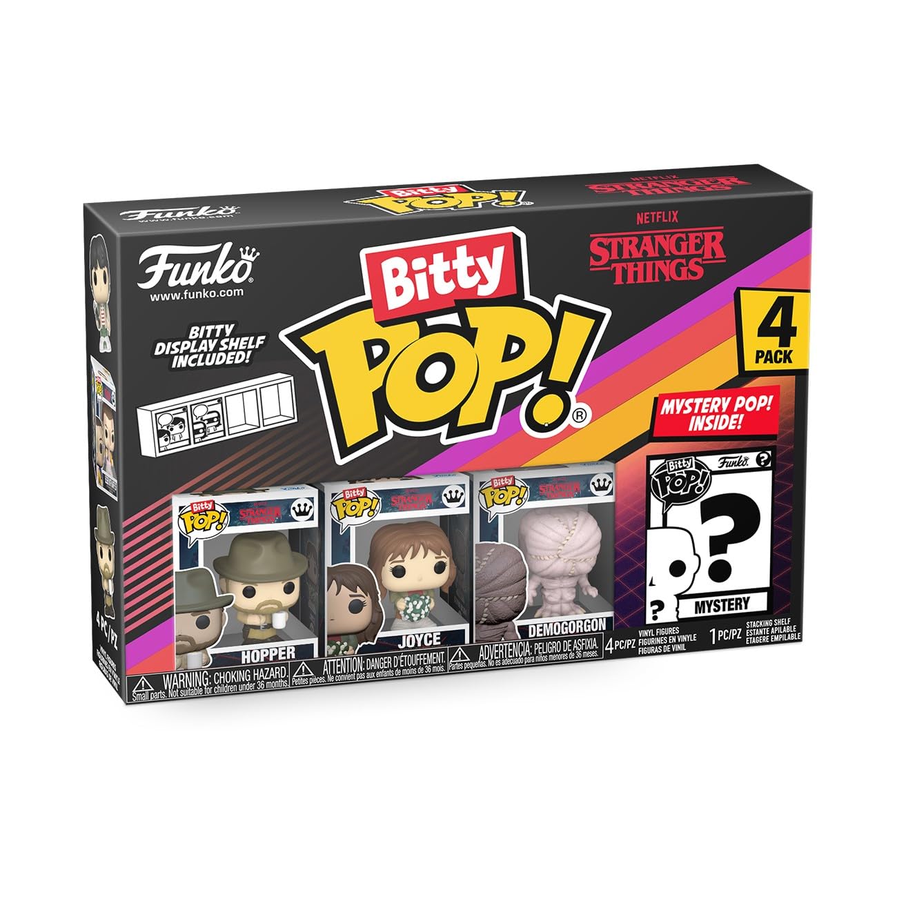 Funko Bitty Pop! Stranger Things Season 1 - Hopper 4-Pack with Mystery Mini Figure 1