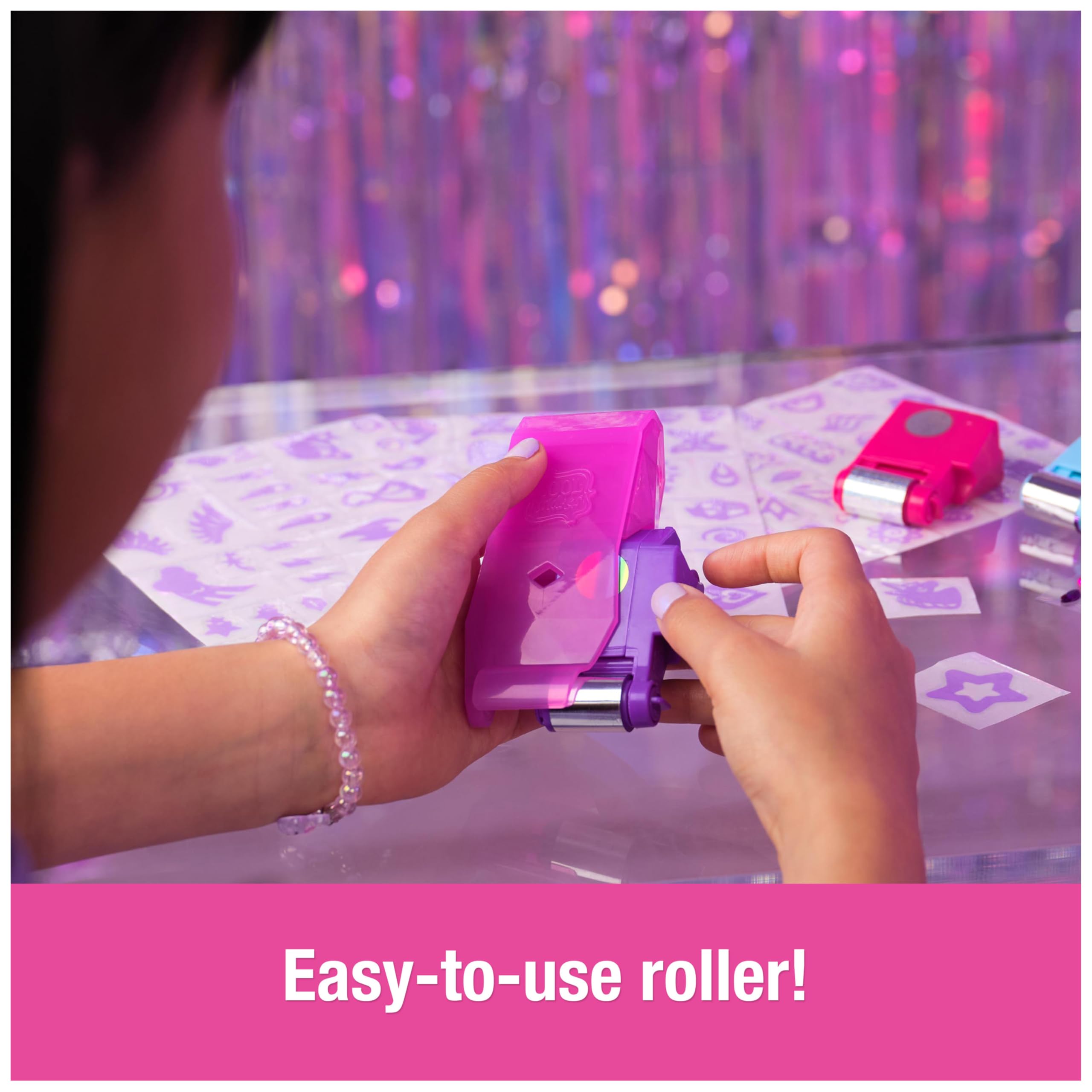 Cool MAKER Shimmer Me Body Art Roller Kit with 135 Metallic Temporary Tattoo Designs for Girls Aged 7+ 7