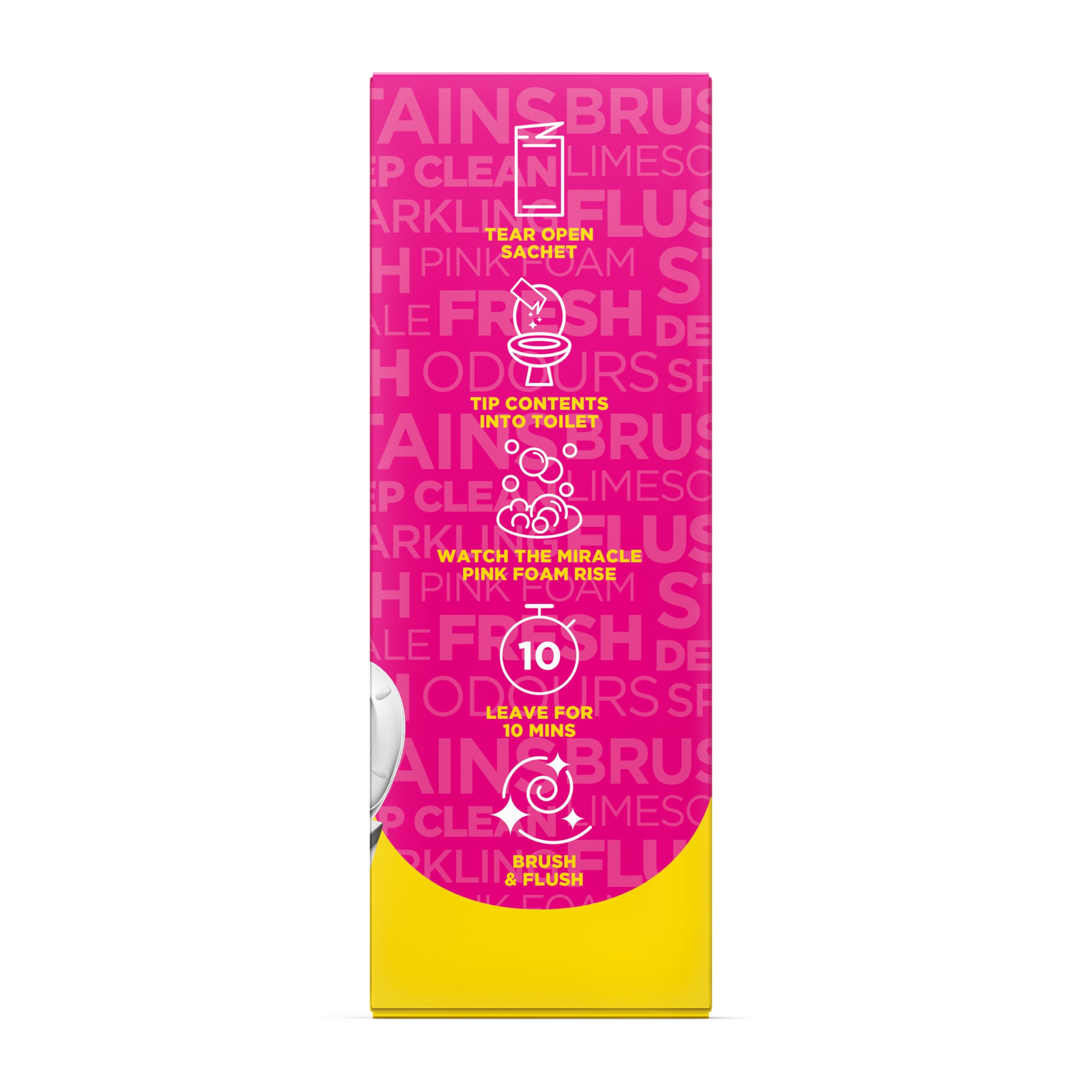 THE PINK STUFF Miracle Power Foaming Toilet Cleaner - Deep Cleaning Powder, Fruit Scent, 300g 7
