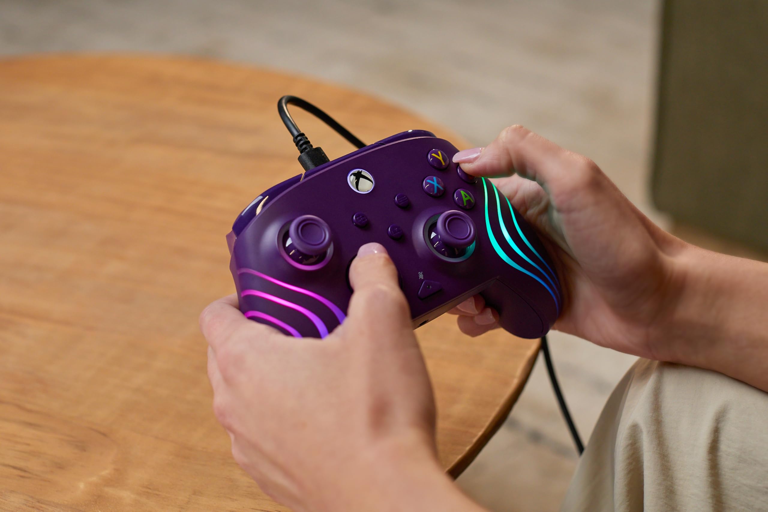 Turtle Beach Afterglow Wave Wired RGB Gaming Controller - Purple | Officially Licensed for Xbox & PC 7