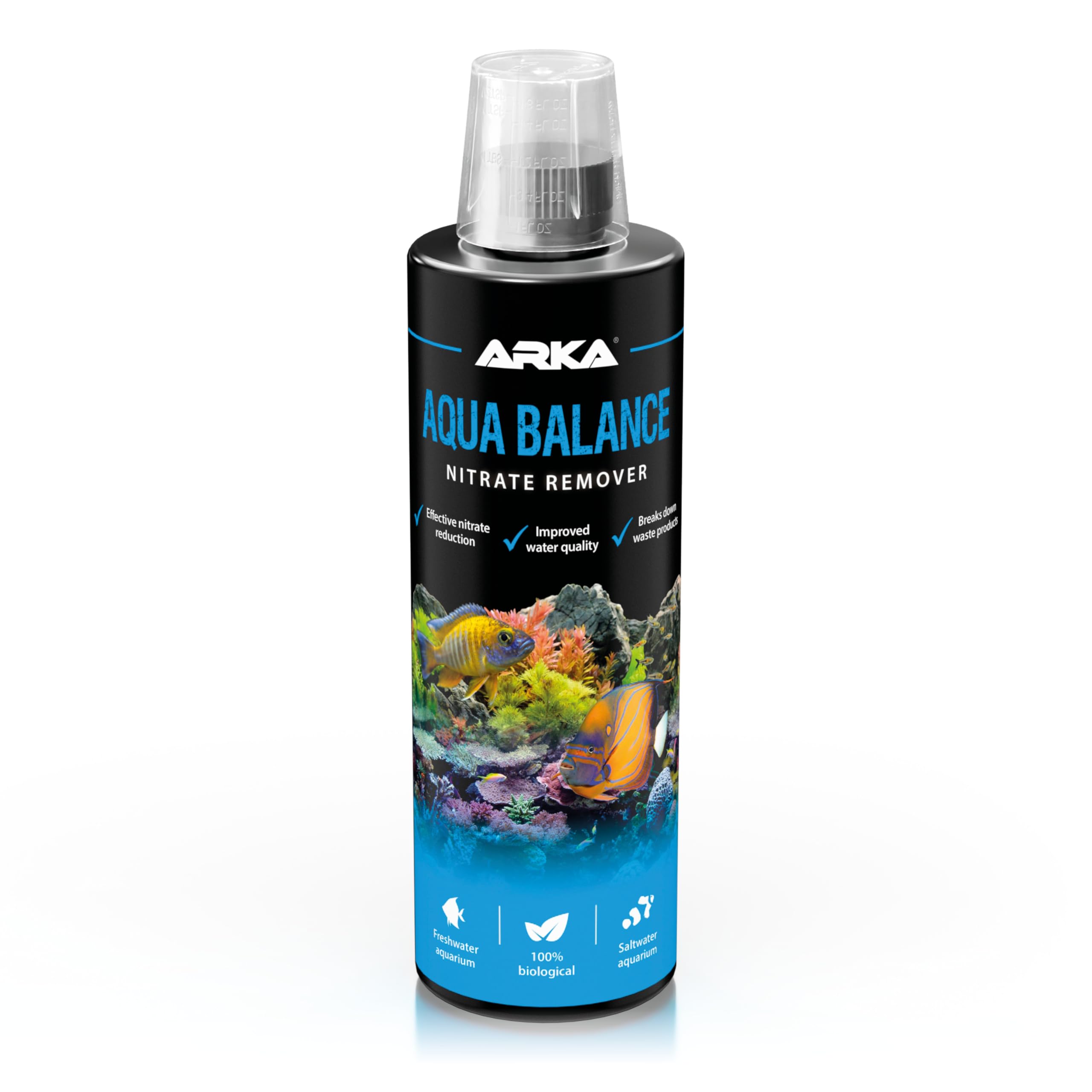 ARKA Aqua Balance Nitrate Remover - Biological Reduction for Freshwater & Marine Tanks | 473 ml