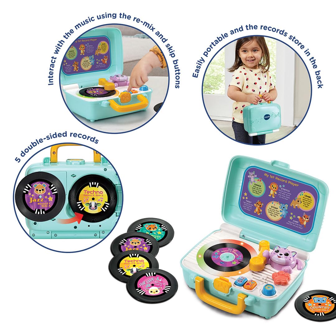 VTech Baby My 1st Record Player - Interactive Turntable for Ages 12-36 Months | 5 Music Styles 2