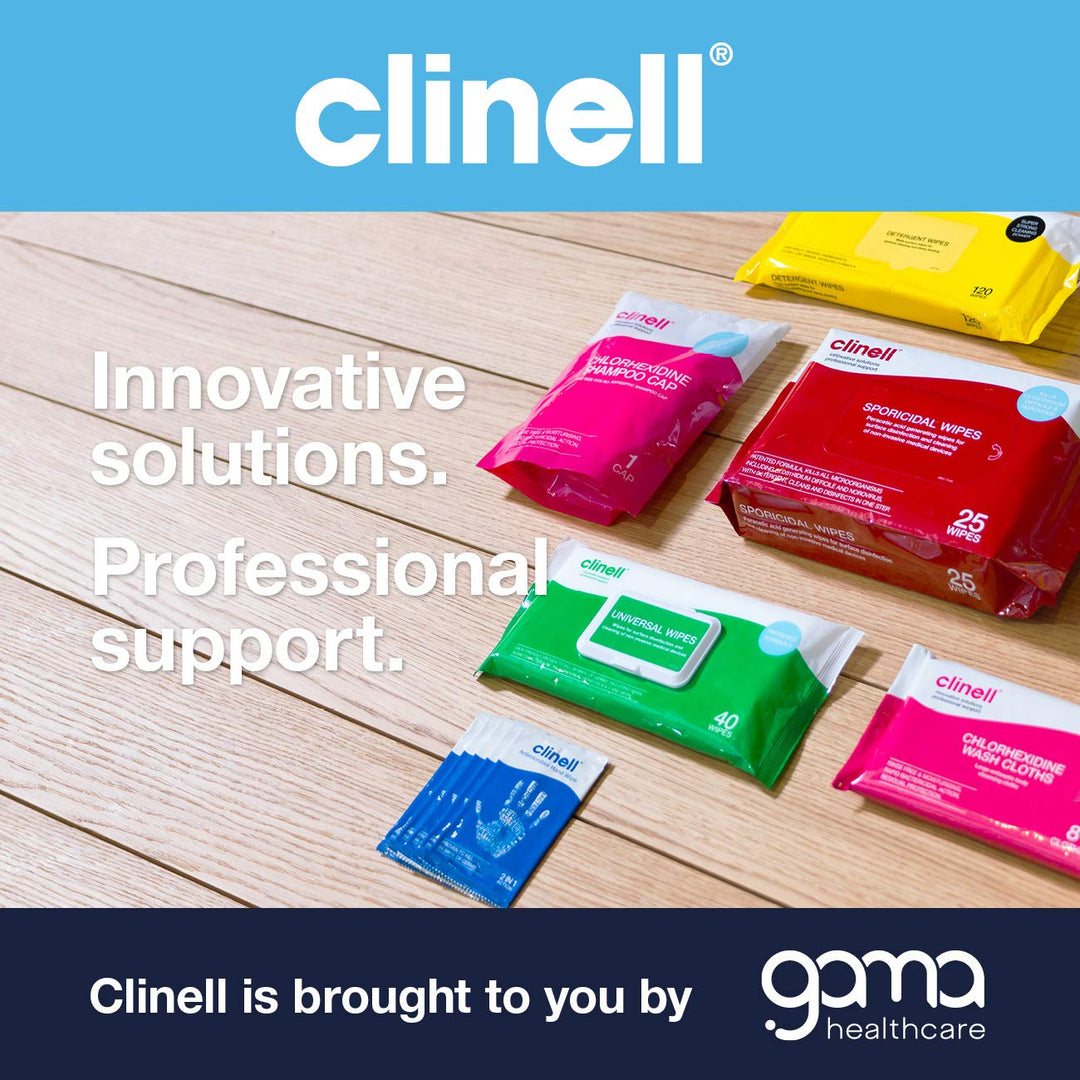 Clinell CWCP50 Universal Cleaning and Disinfection Wipes - 50 Wipes per Clip Pack