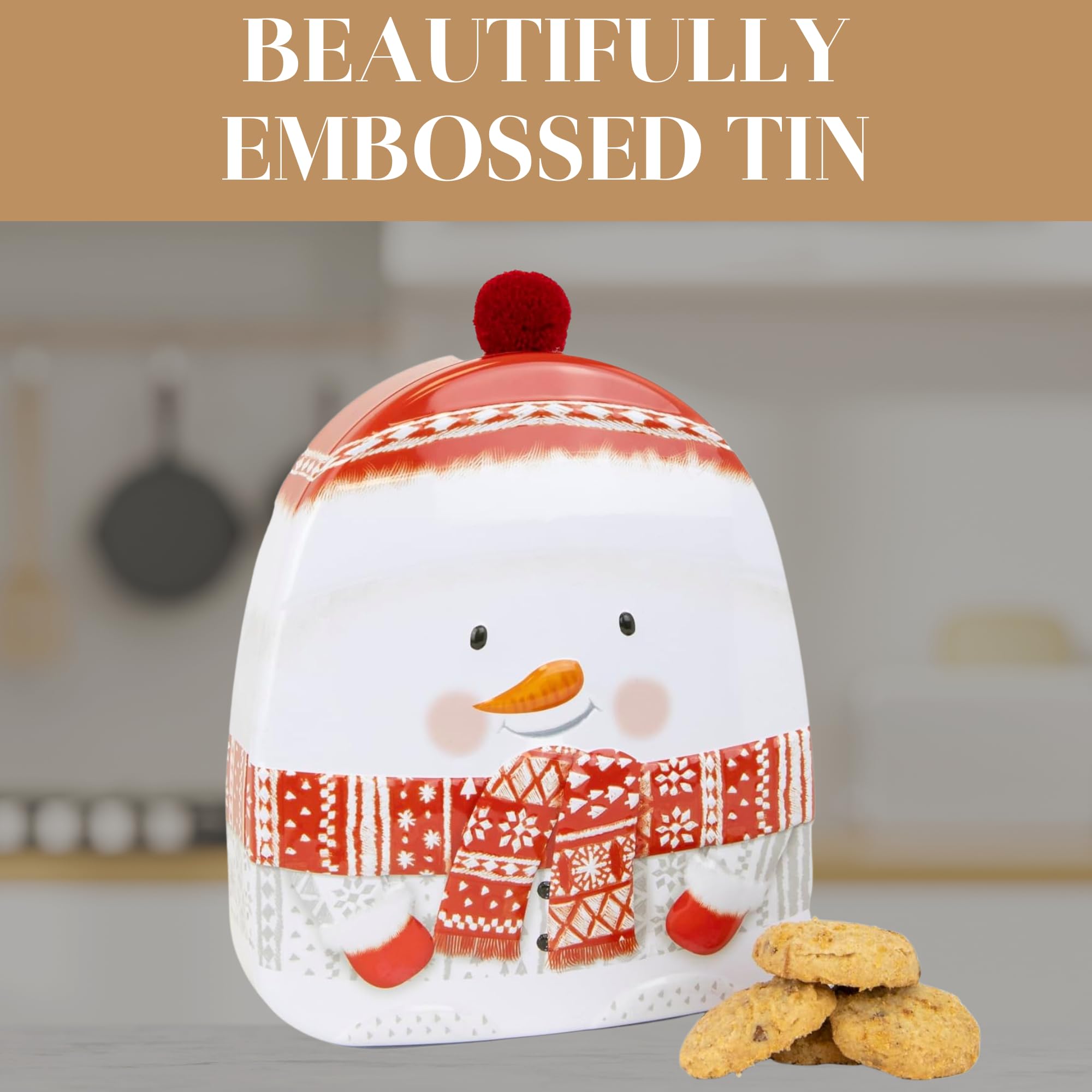 The Silver Crane Co. - Schneemann-Geschenkset Weihnachtskeksdose 4