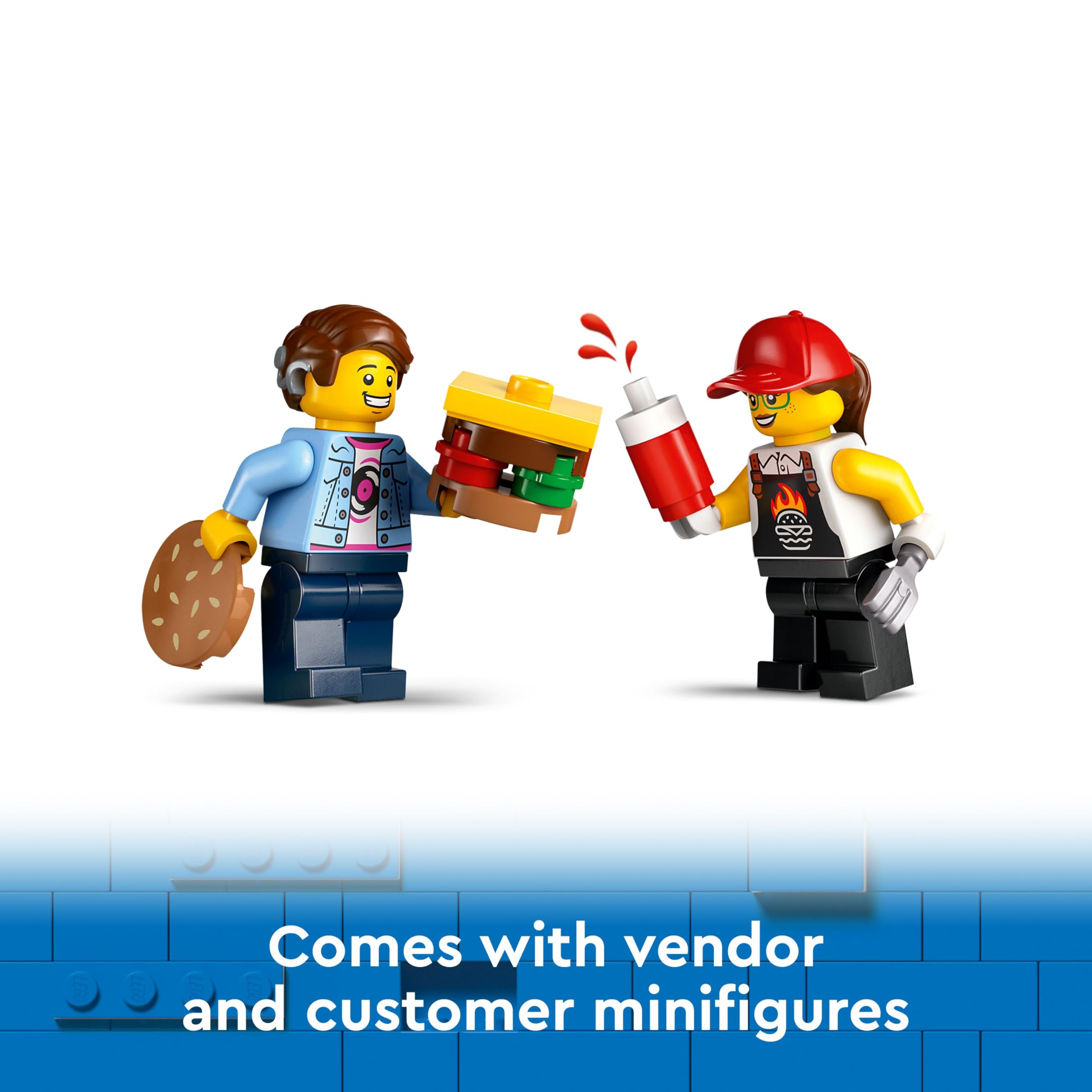 LEGO City Burger Van Toy - Food Truck Playset for 5+ Year Olds 9