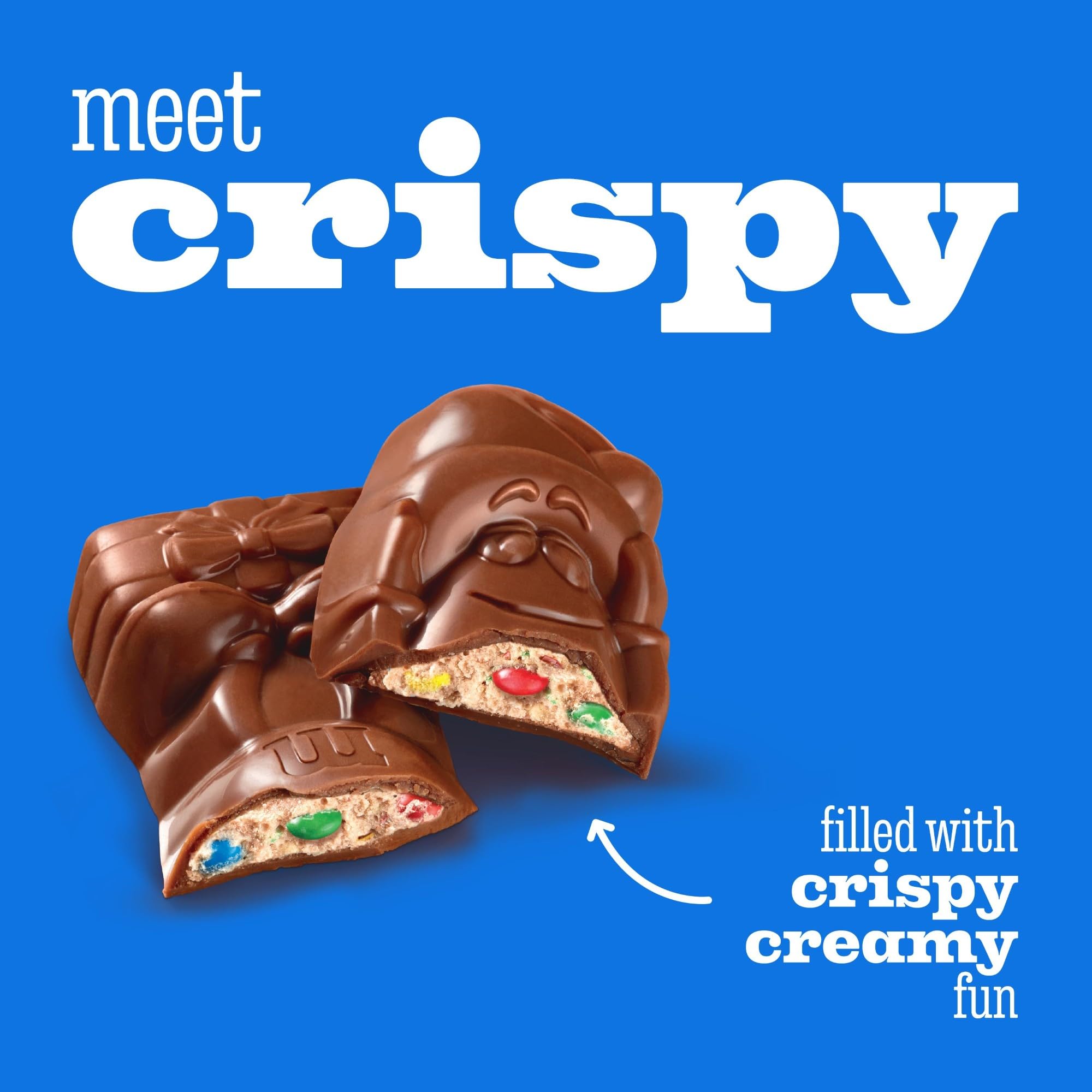 M&M's Milk Chocolate Crispy Santa 5-Pack - Festive Holiday Chocolate Treats 3