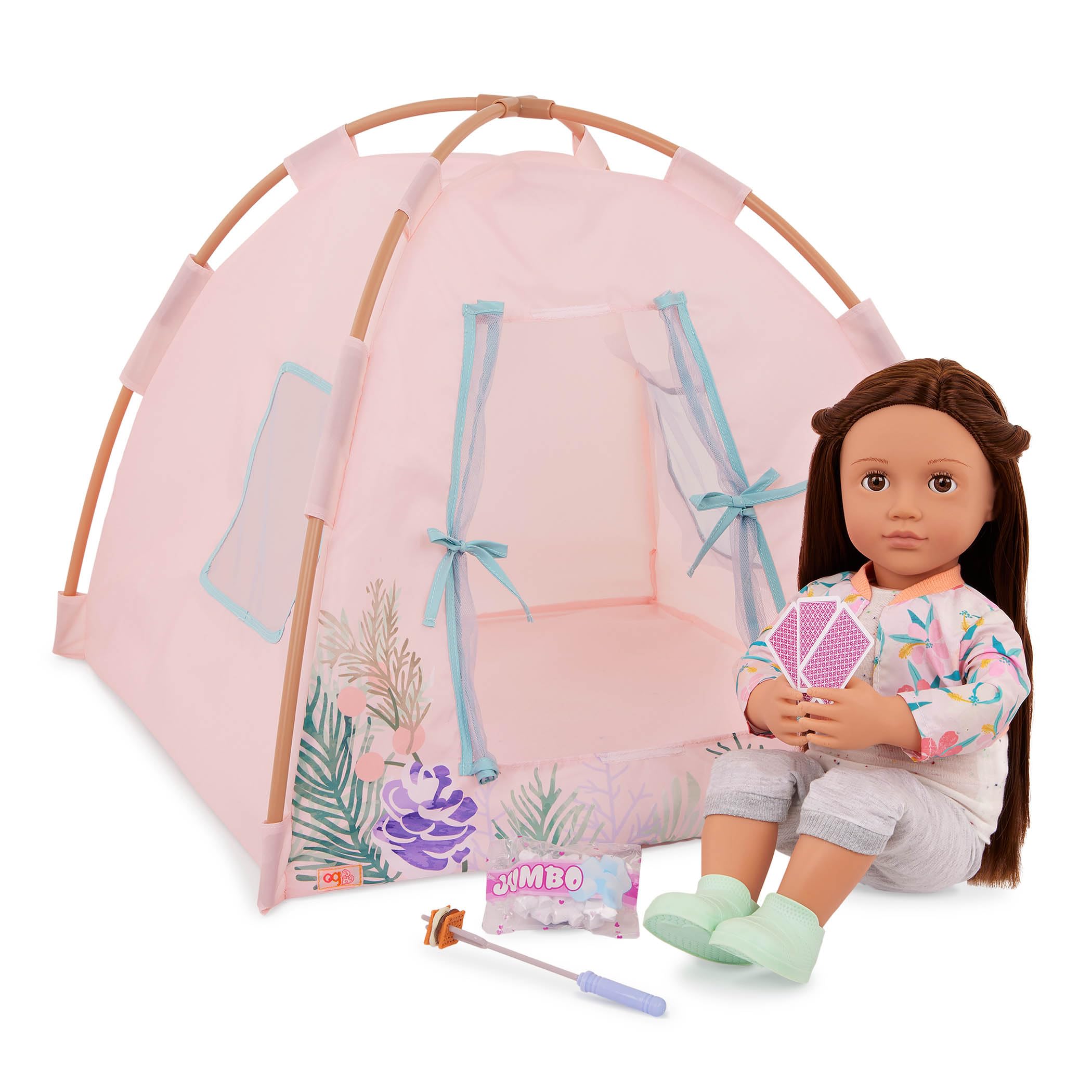 Our Generation Camping Nights - 18-Inch Doll Tent Playset with Accessories 2