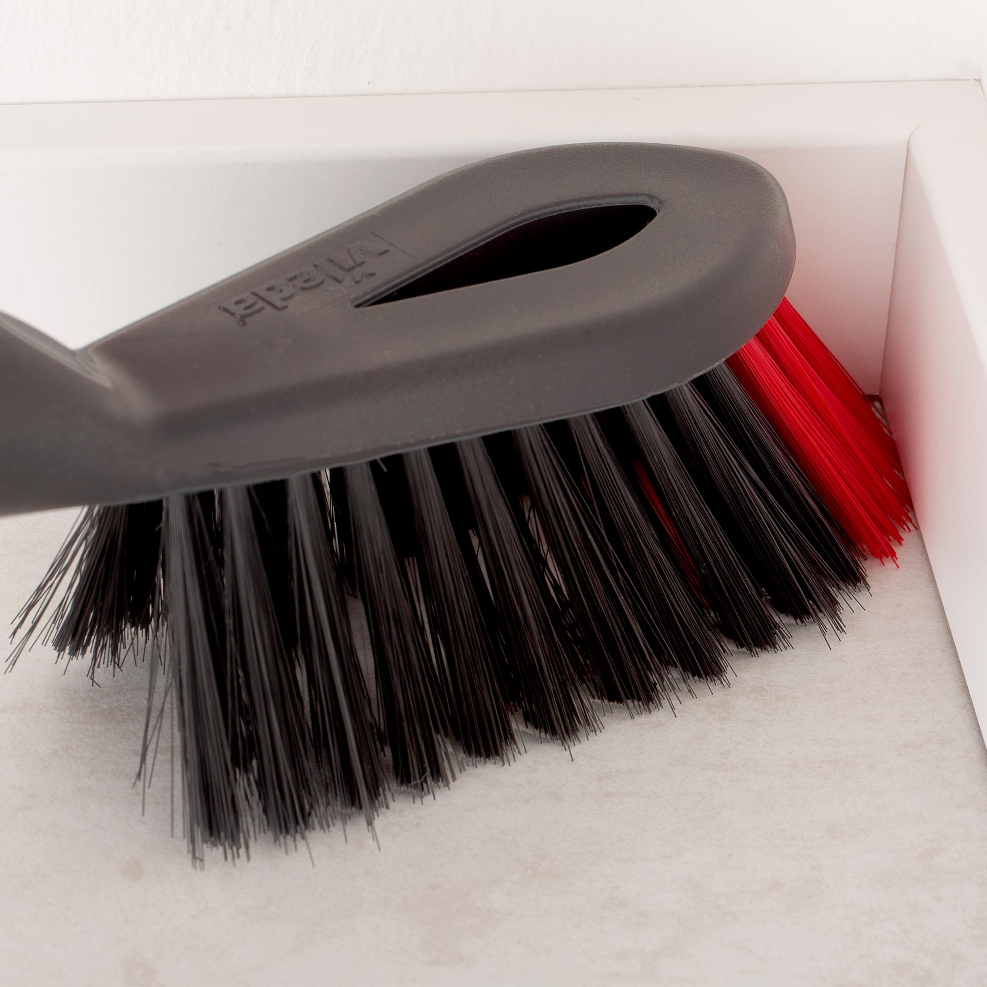 Vileda - 2-in-1 Dust Pan & Brush Set with Ergonomic Design and Rubber Lip 12