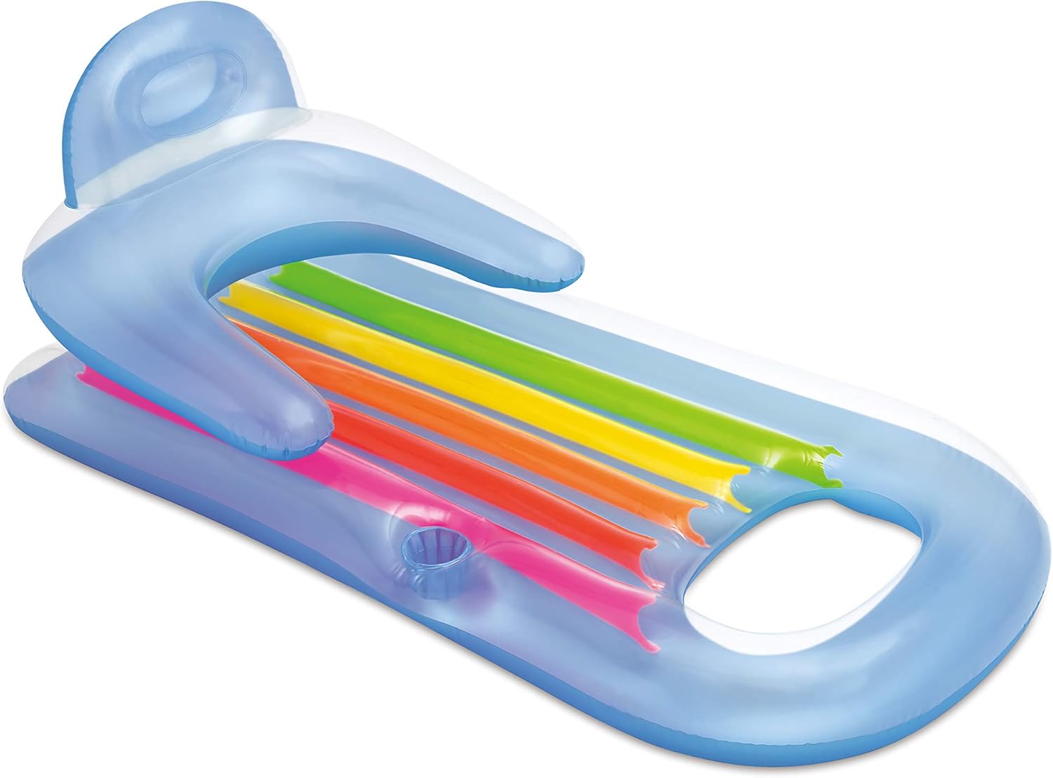 Intex 58802 Bronzing Chair Mat - Pool & Beach Inflatable with Backrest, Armrests & Cup Holder 2