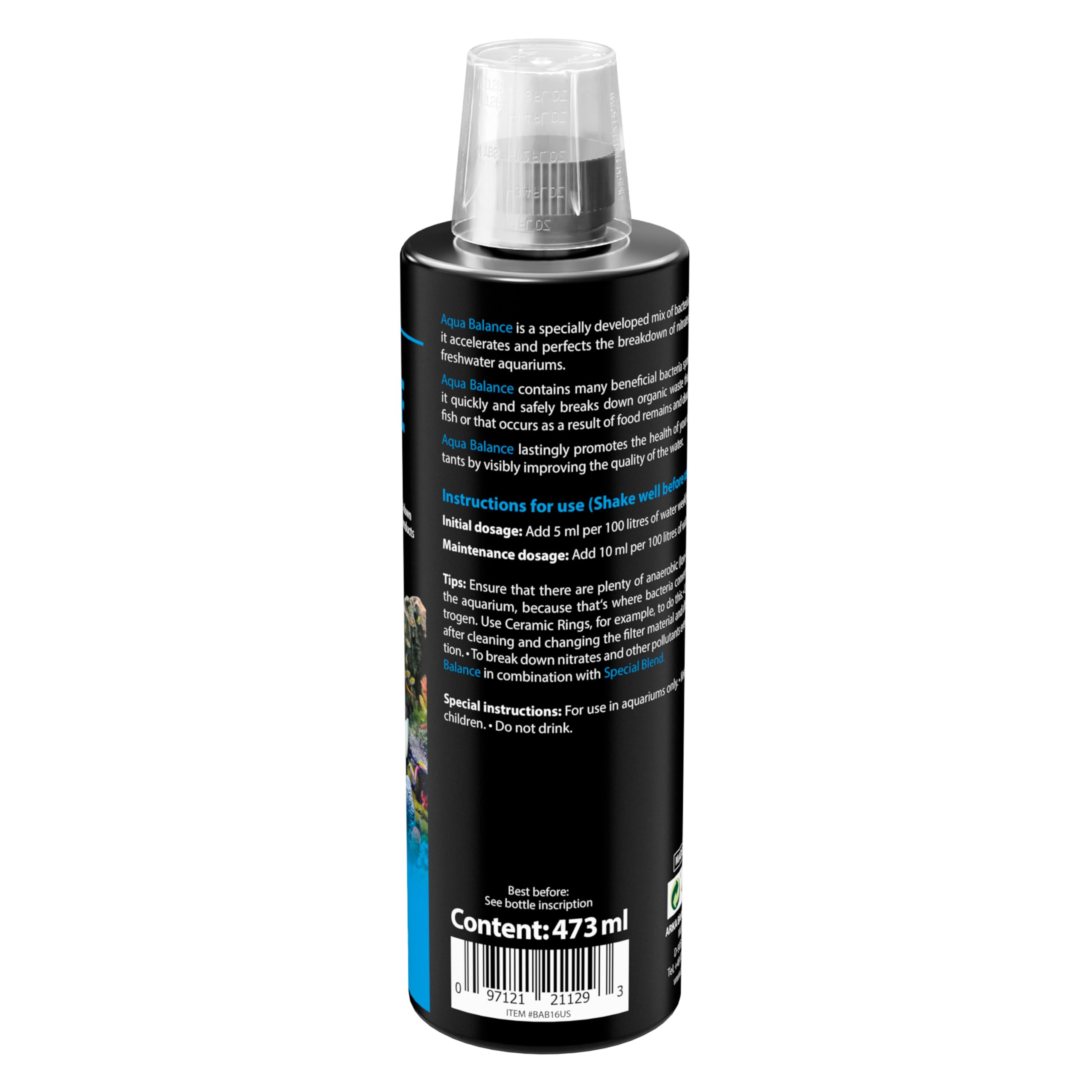 ARKA Aqua Balance Nitrate Remover - Biological Reduction for Freshwater & Marine Tanks | 473 ml