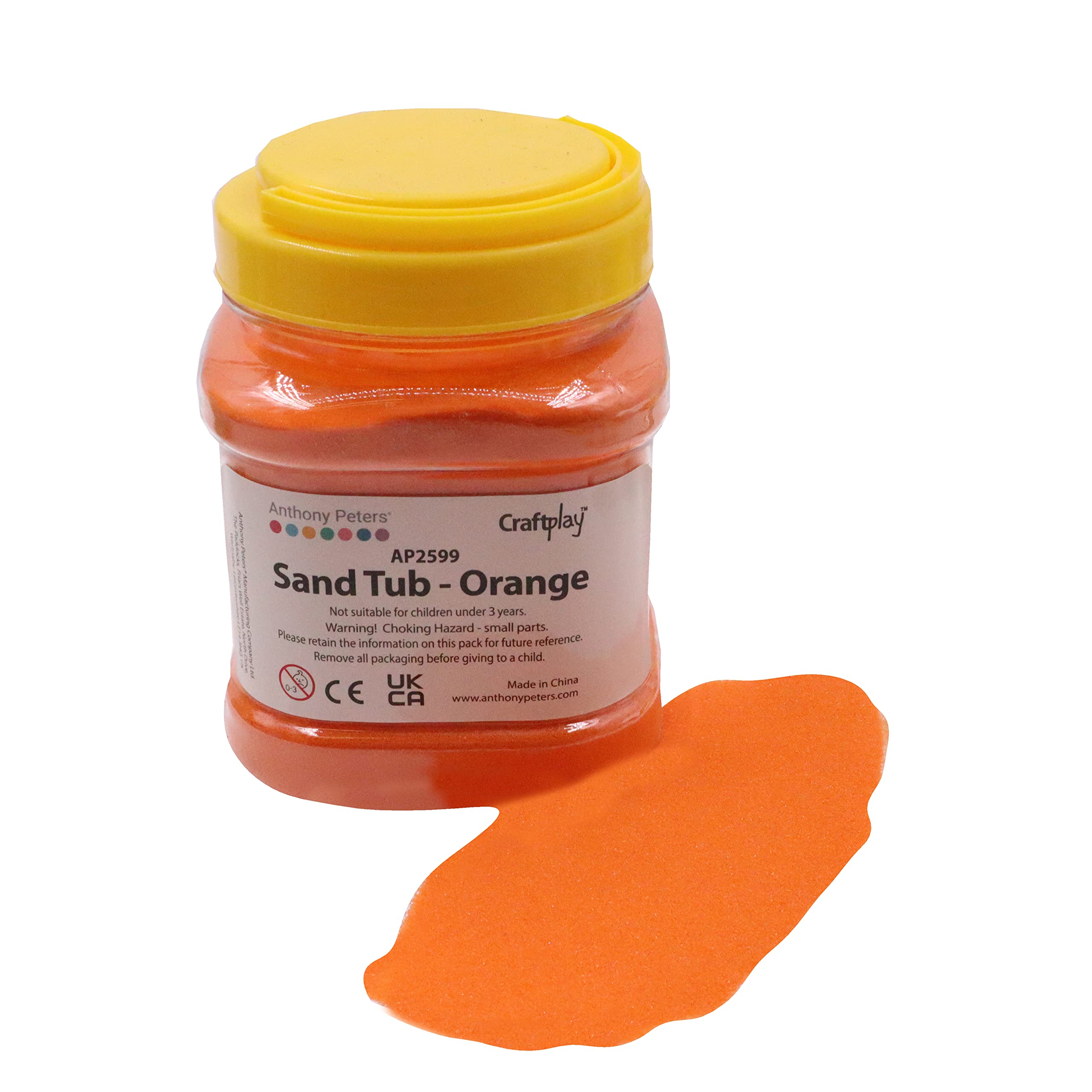 Craftplay Coloured Sand - 1KG Free Flowing Orange Sand for Sand Art & Creative Crafts 1