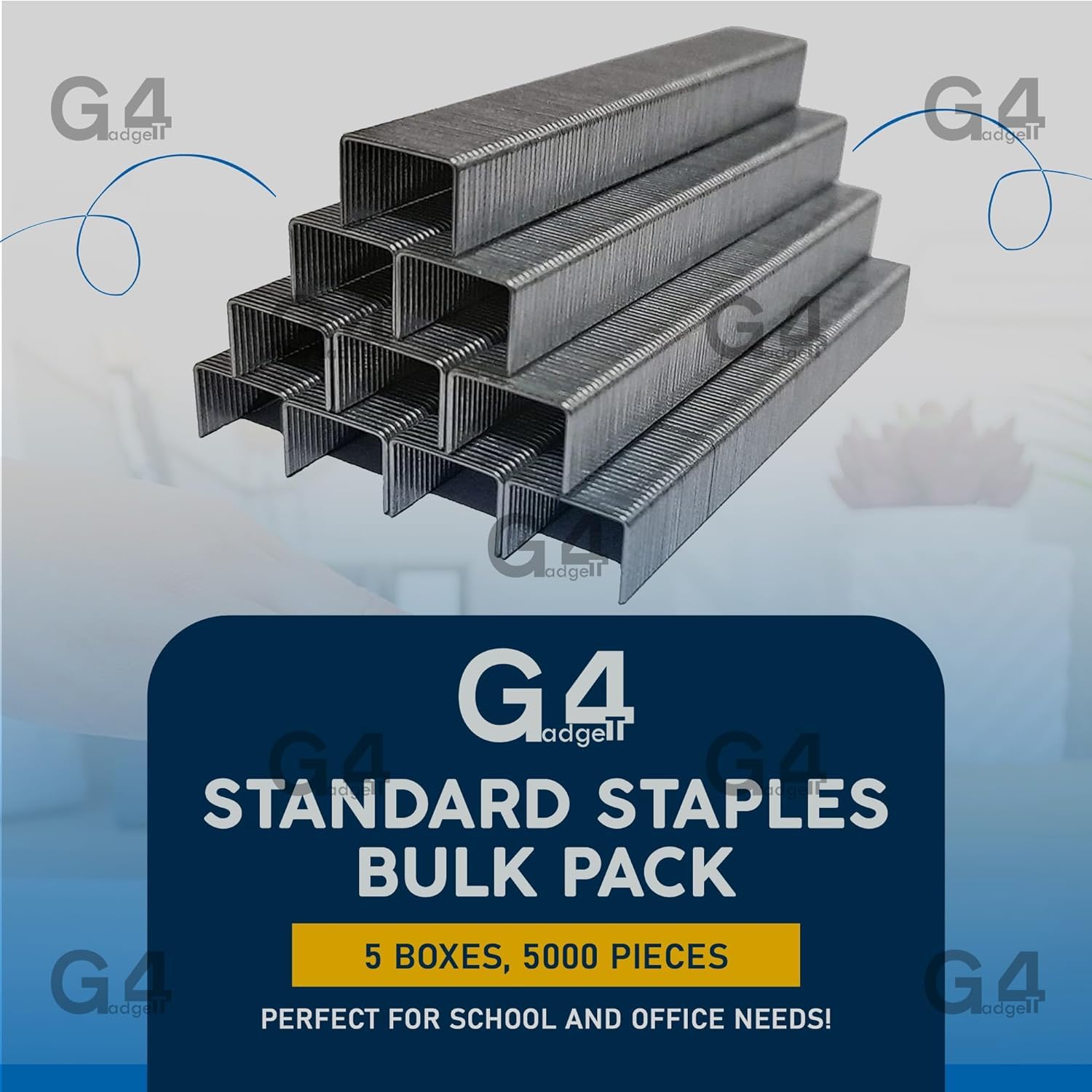 5200 x 24/6 No.16 Standard Staples - 24/6mm Staples for Desktop Staplers an 4