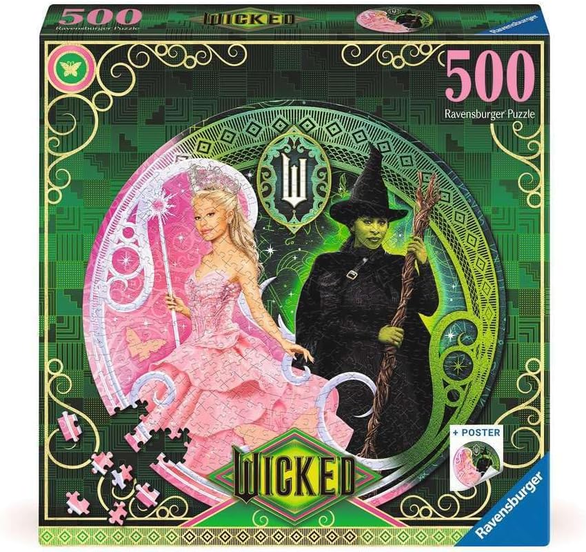 Ravensburger Wicked Act 1 500-Piece Round Jigsaw Puzzle - Adult Puzzle Inspired by Broadway Musical 1