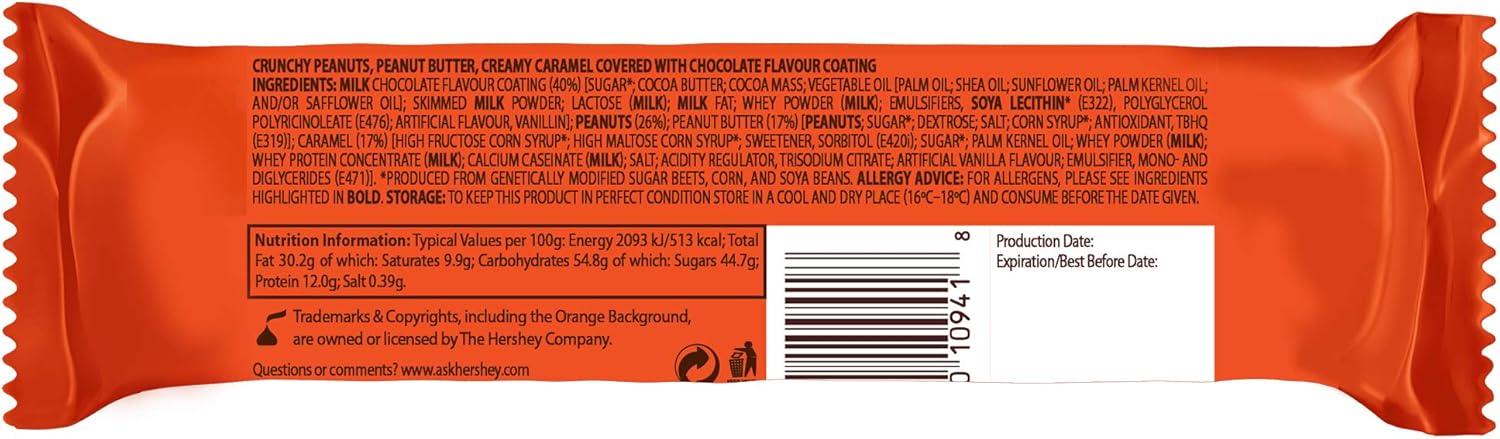 Reese's Nutrageous Peanut Butter Bar – Pack of 18 (47g Each) 4