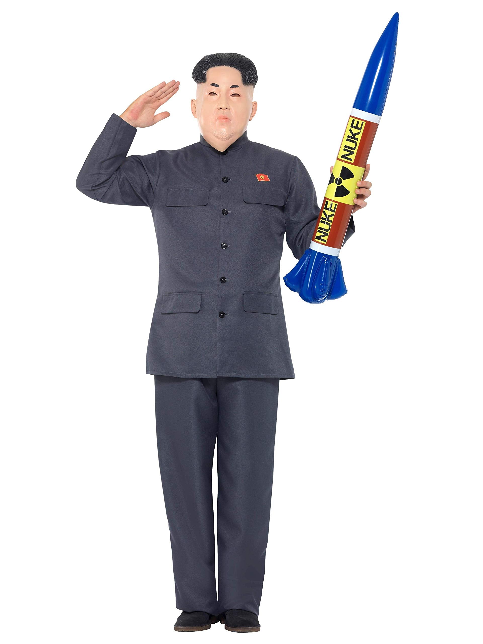 Smiffys Dictator Costume - Grey Suit with Trousers & Jacket for Adults 5