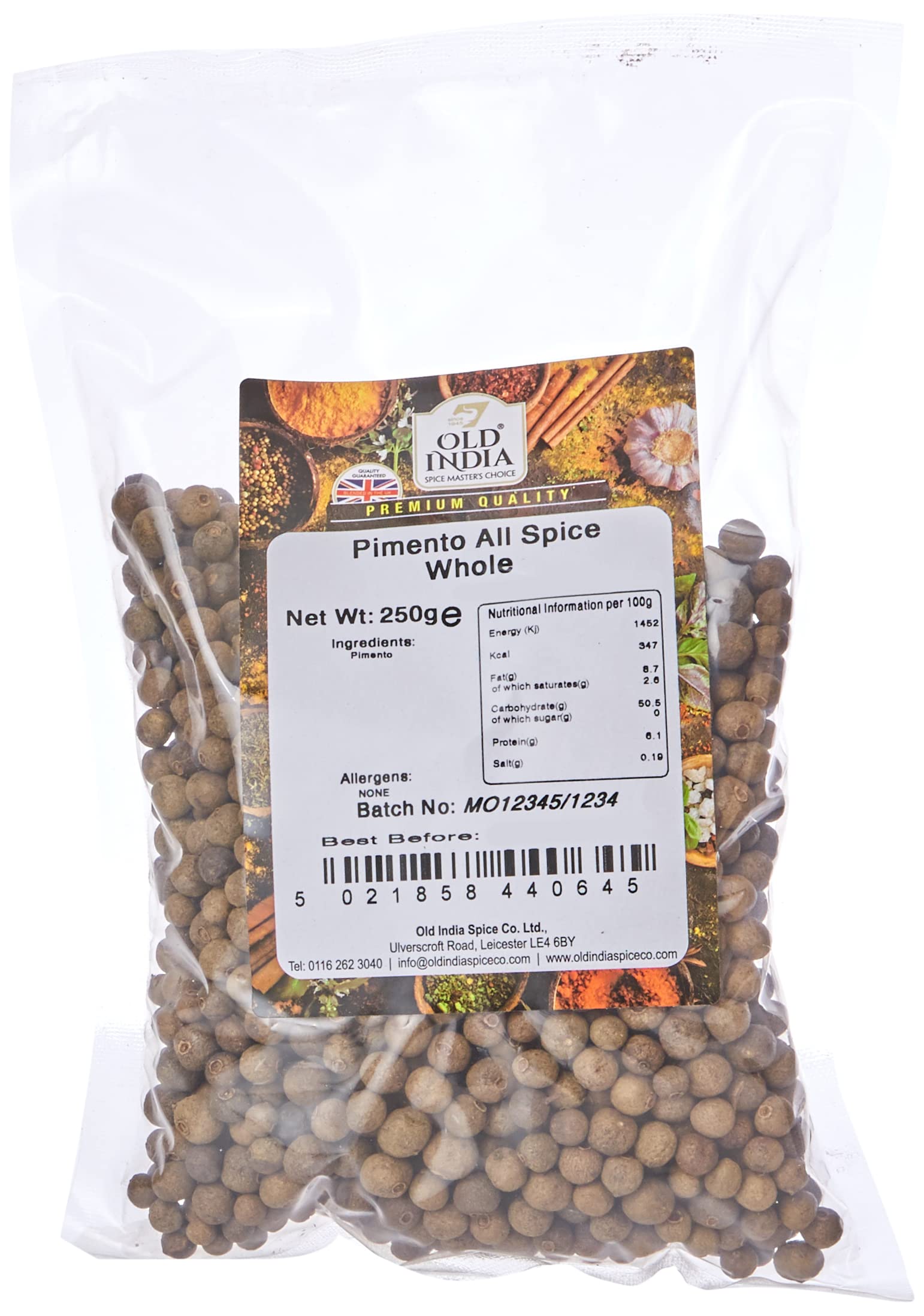 Old India Pimento Allspice Whole 250g 1