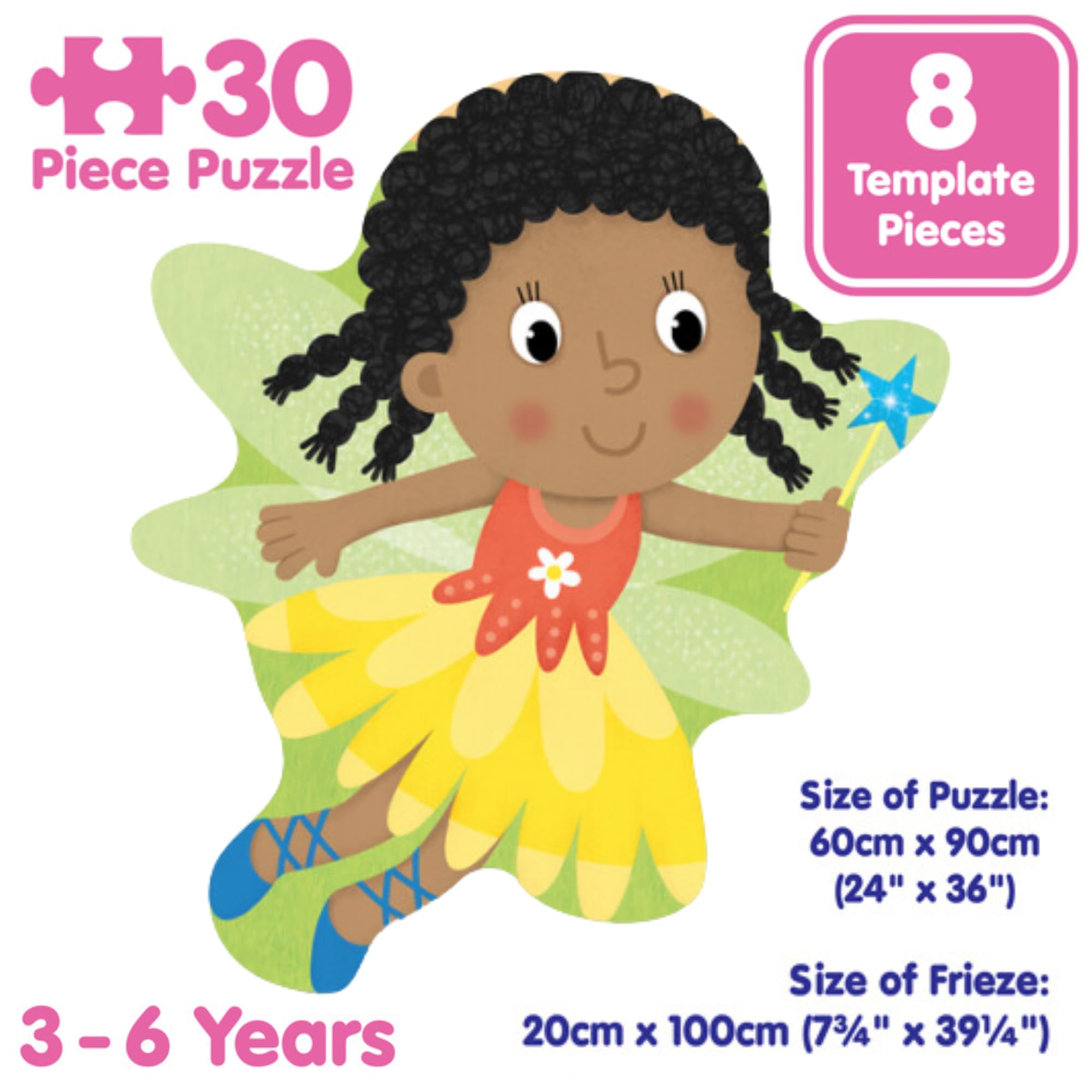 Galt Giant Floor Jigsaw Puzzle Fairies and Unicorns - 30-Piece Educational Puzzle for Kids Ages 3-6